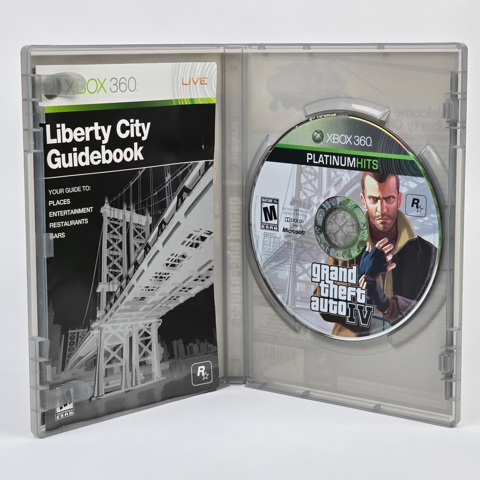 Grand Theft Auto IV 4 (Xbox 360) Platinum Hits CIB COMPLETE - Thumbnail 2