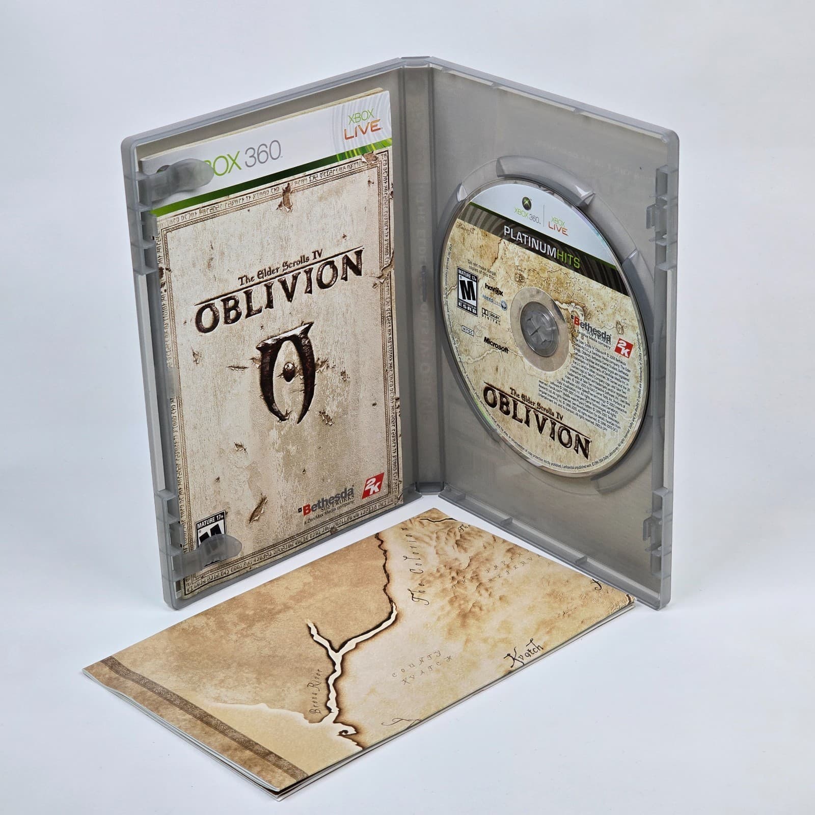 The Elder Scrolls IV: Oblivion (Xbox 360) Platinum Hits CIB COMPLETE with MAP - Thumbnail 2