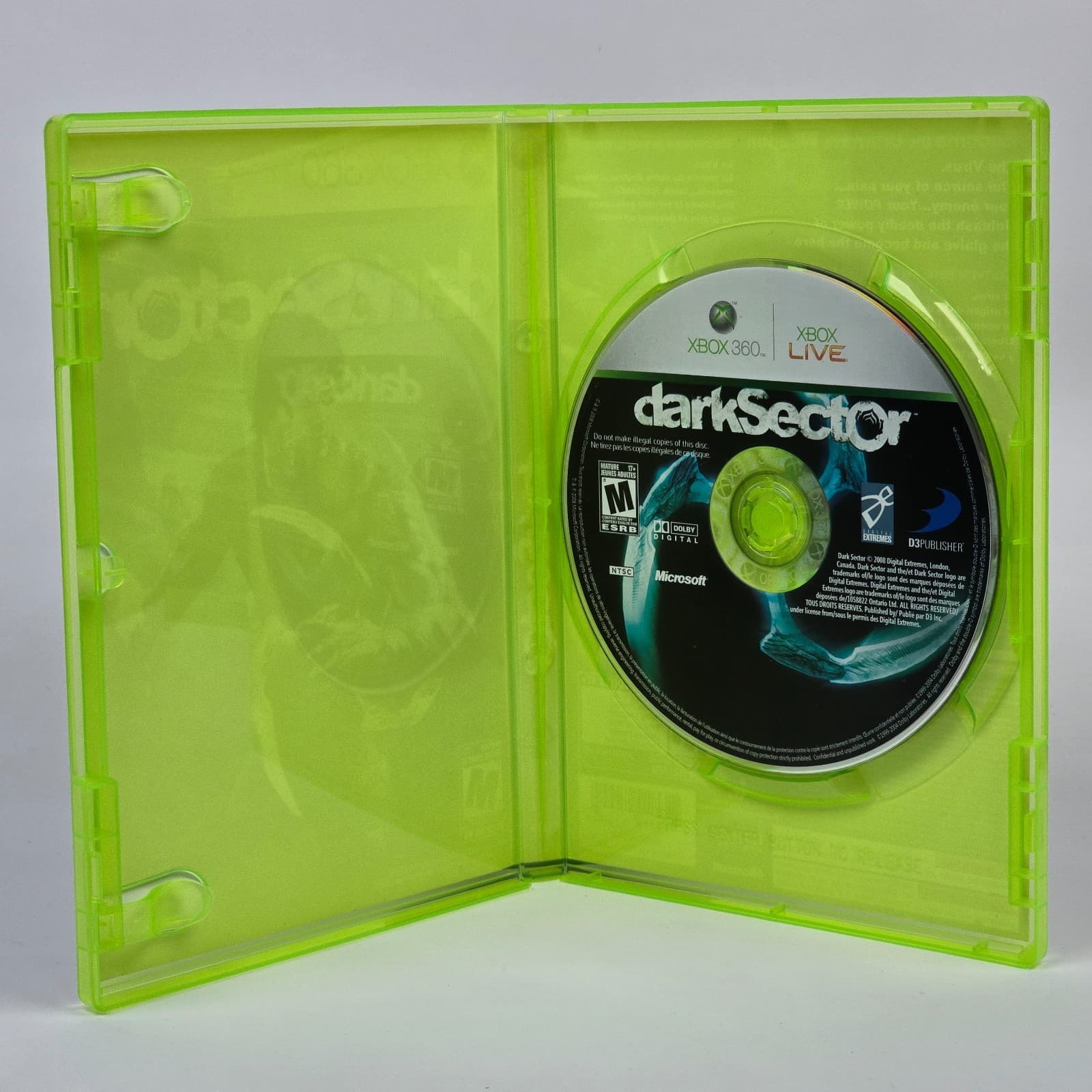 Dark Sector (Xbox 360) Case & Disc - Thumbnail 2