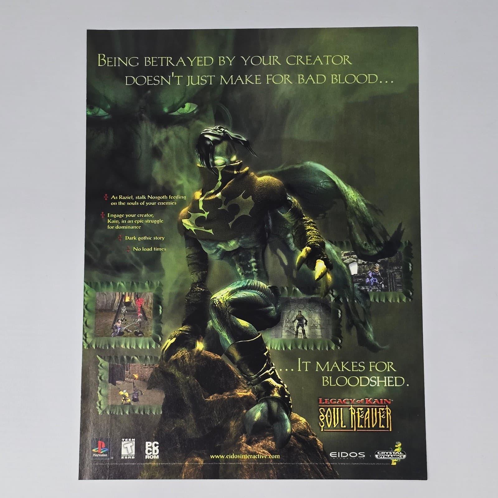 Legacy of Kain Soul Reaver PlayStation 1 PS1 Betrayed Print Ad/Poster Promo Art