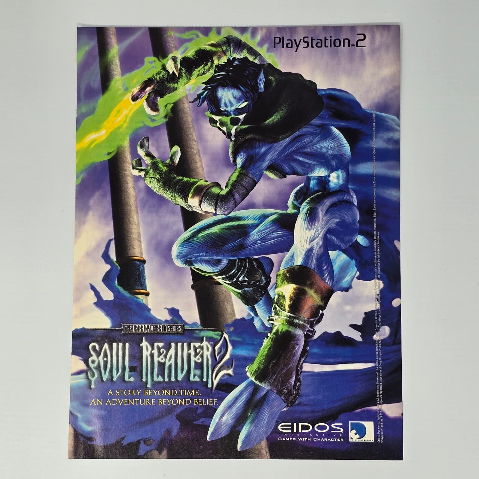 Legacy of Kain Soul Reaver 2 PlayStation PS2 Adventure Print Ad/Poster Promo Art