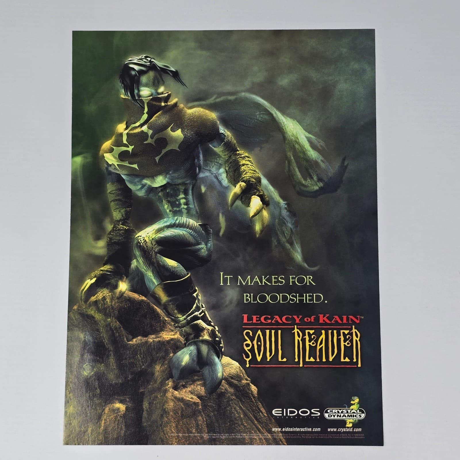 Legacy of Kain Soul Reaver PlayStation 1 PS1 Bloodshed Print Ad/Poster Promo Art
