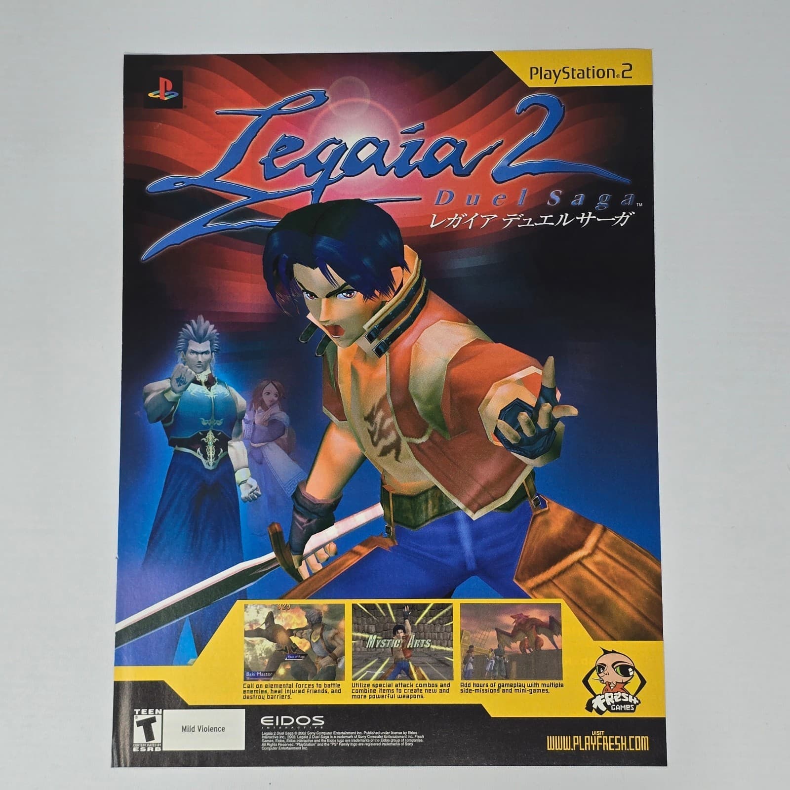 Legaia 2 Duel Saga PlayStation 2 PS2 Mystic Arts Print Ad/Poster Promo Art
