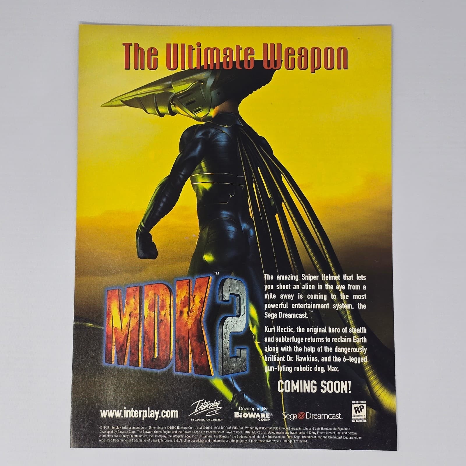 MDK Sega Dreamcast Sniper Print Ad/Poster Promo Art