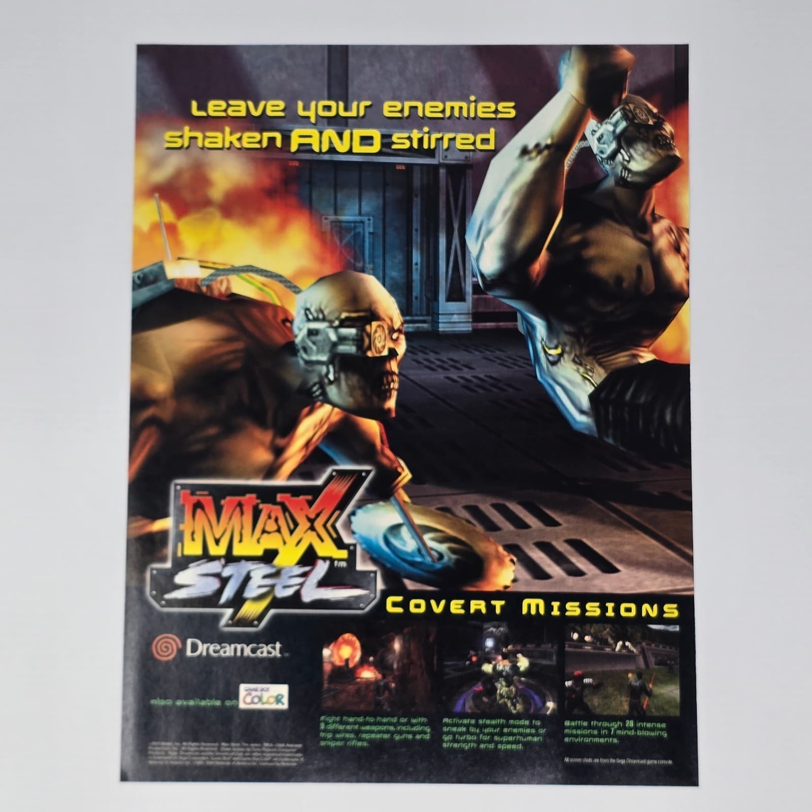 Max Steel Sega Dreamcast Shaken Print Ad/Poster Promo Art