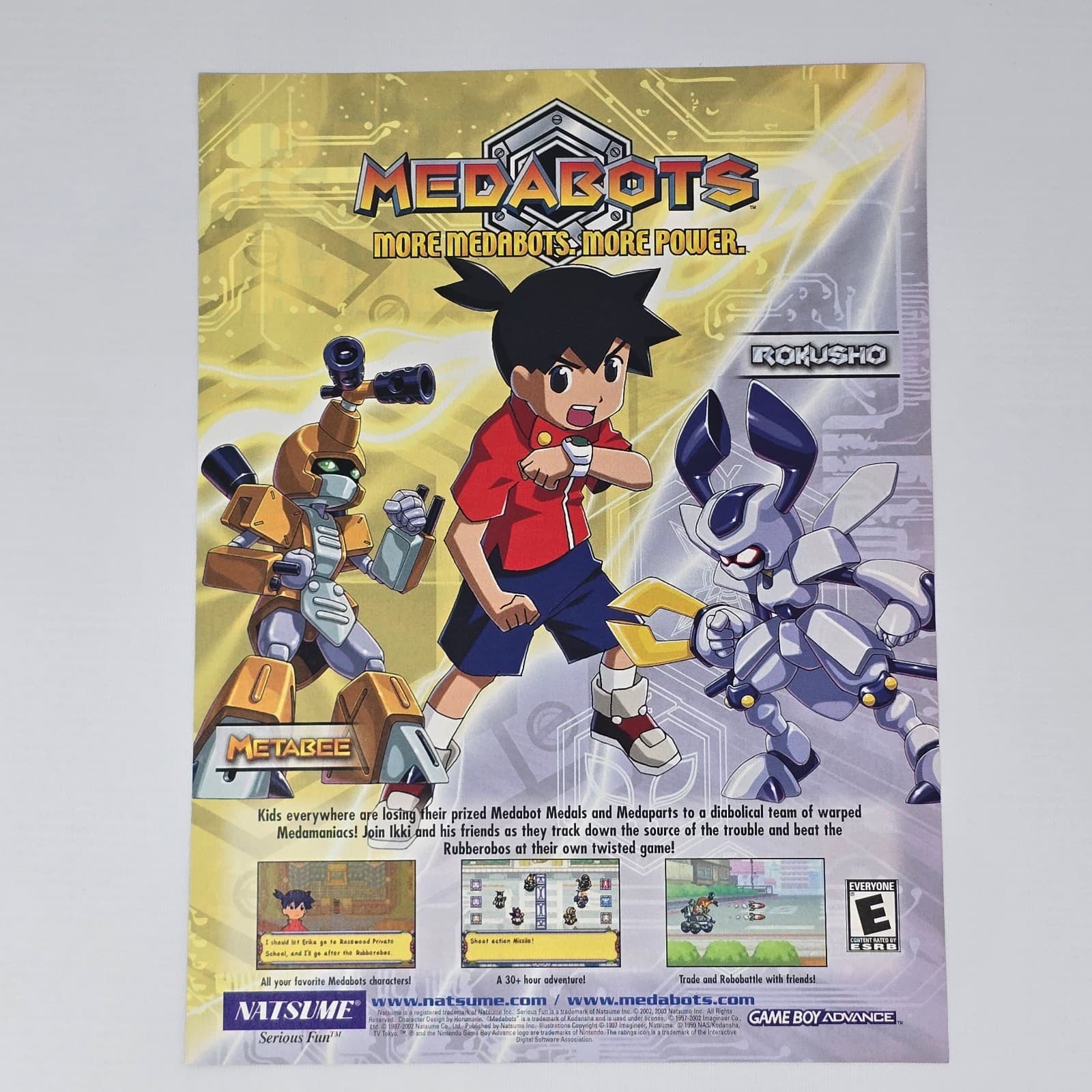 Medabots Nintendo GameBoy Advance More Power Print Ad/Poster Promo Art