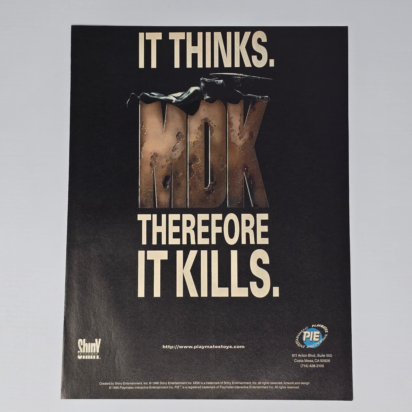 MDK Playmates Toys It Kills Print Ad/Poster Promo Art