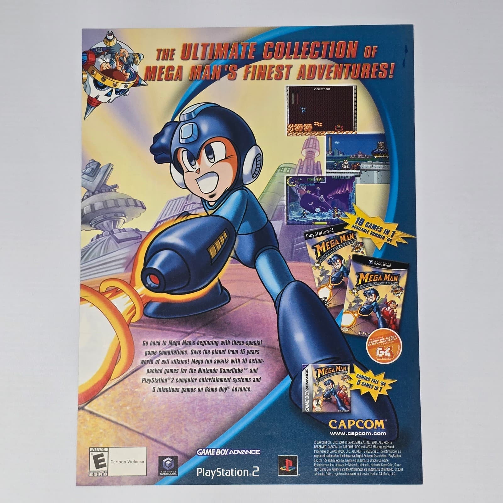 Mega Man Anniversary Collection PS2 GameCube Xbox Epic Print Ad/Poster Promo Art