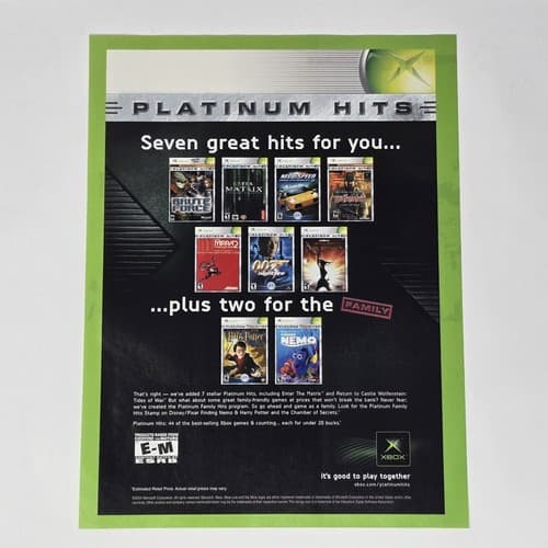 Xbox Platinum Hits Brute Force Matrix 007 Print Ad/Poster Official Promo Art