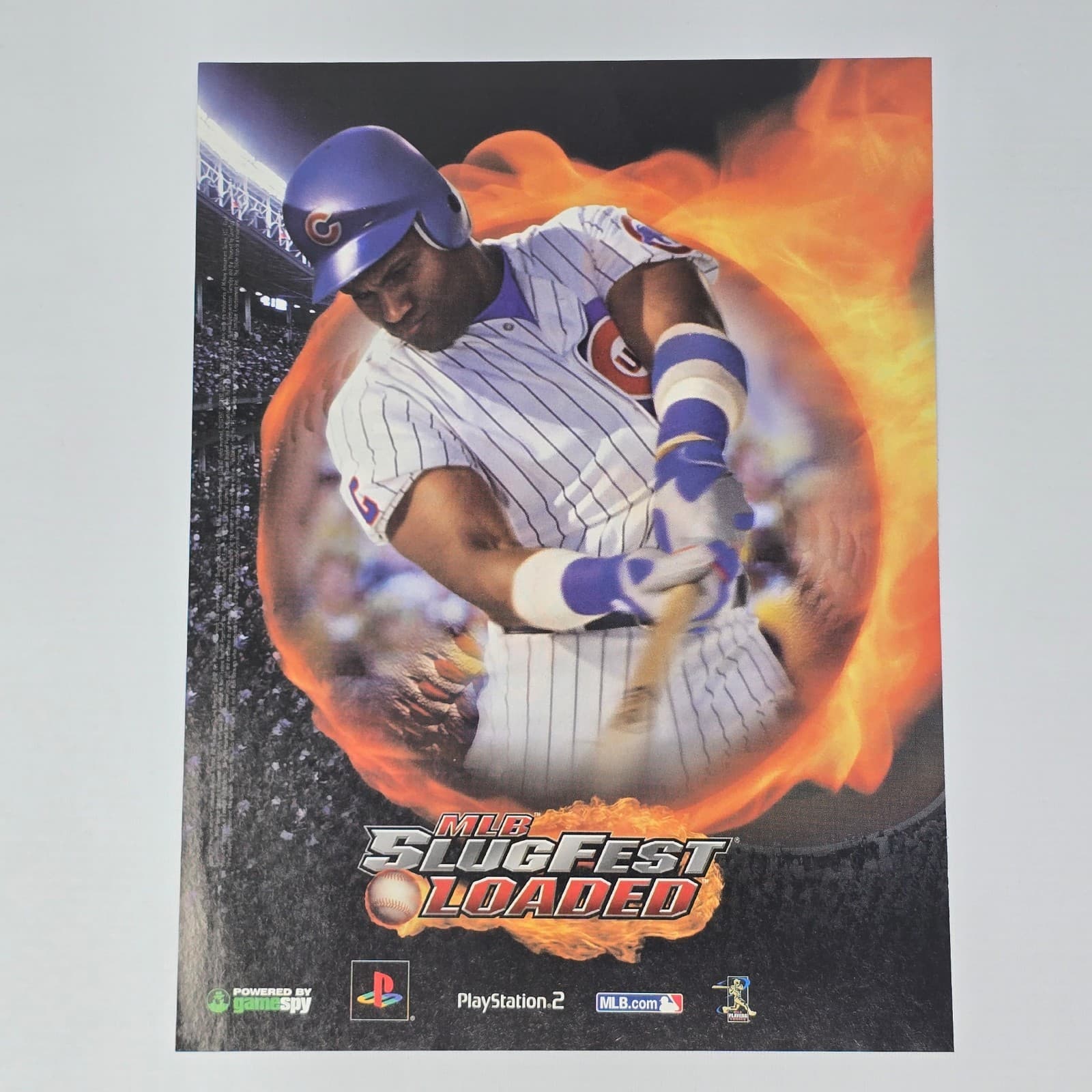 MLB SlugFest Loaded PlayStation 2 PS2 Sammy Sosa Print Ad/Poster Promo Art