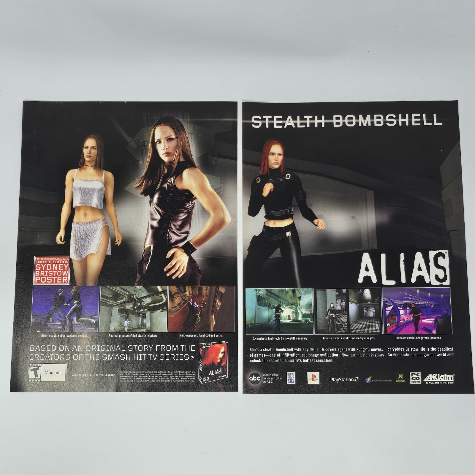Alias PlayStation 2 PS2 Xbox PC Stealth Bombshell Print Ad/Poster Promo Art