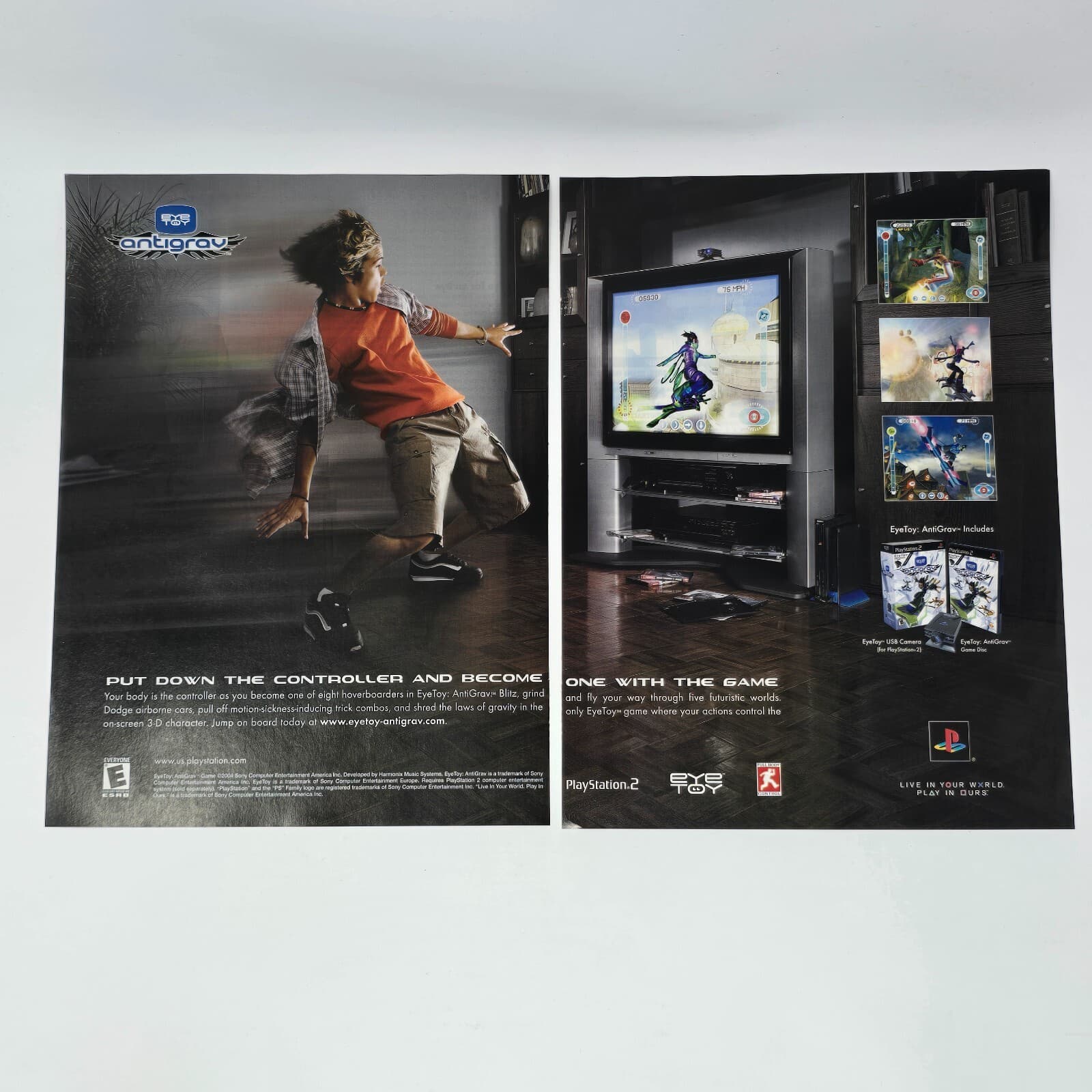 AntiGrav EyeToy PlayStation 2 PS2 Become One Print Ad/Poster Promo Art