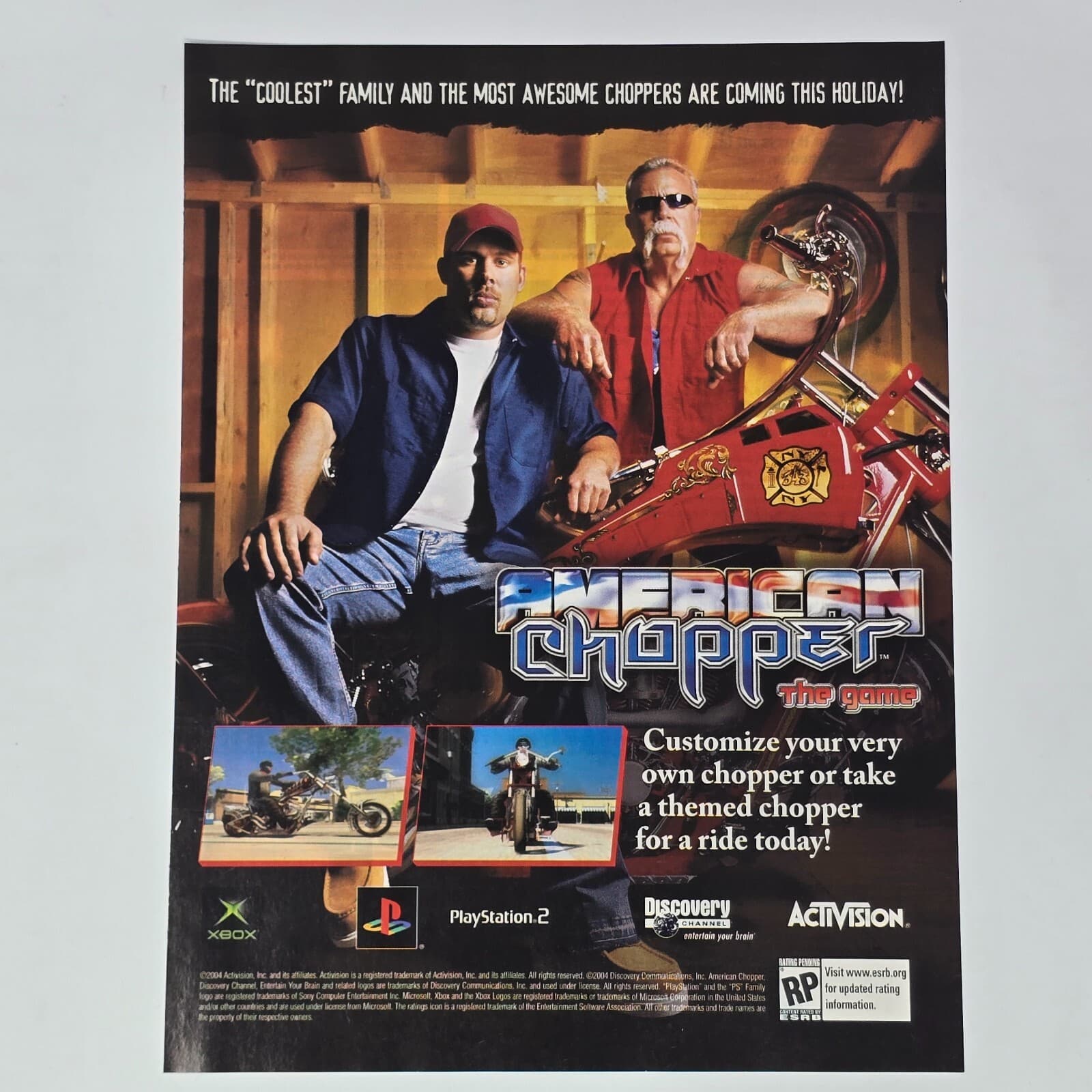 American Chopper Xbox PlayStation 2 PS2 Coolest Print Ad/Poster Promo Art