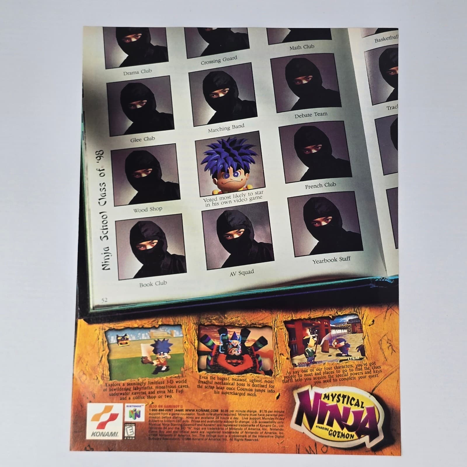 Mystical Ninja Nintendo 64 N64 Yearbook Print Ad/Poster Promo Art