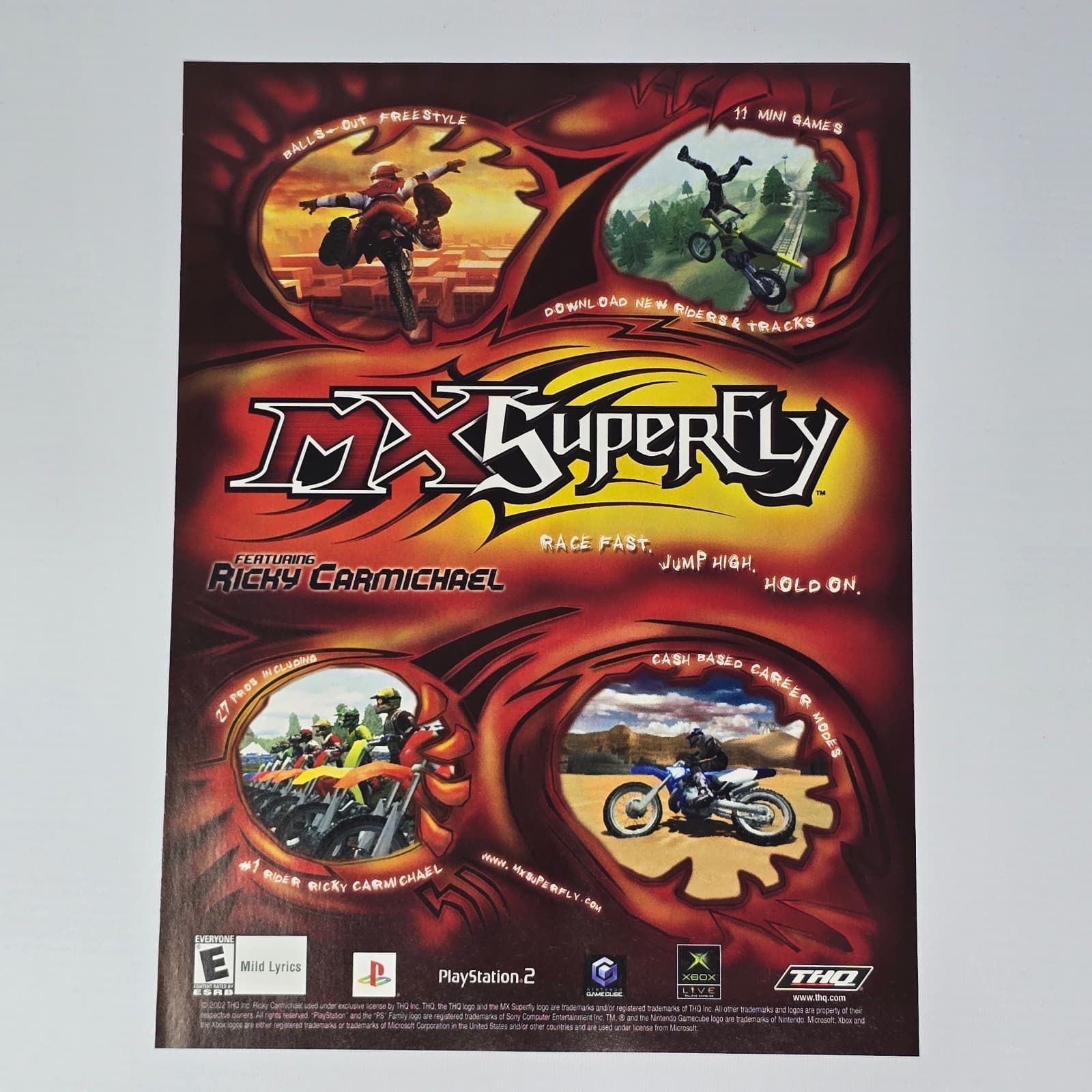 MX SuperFly PlayStation 2 PS2 GameCube Xbox Race Fast Print Ad/Poster Promo Art