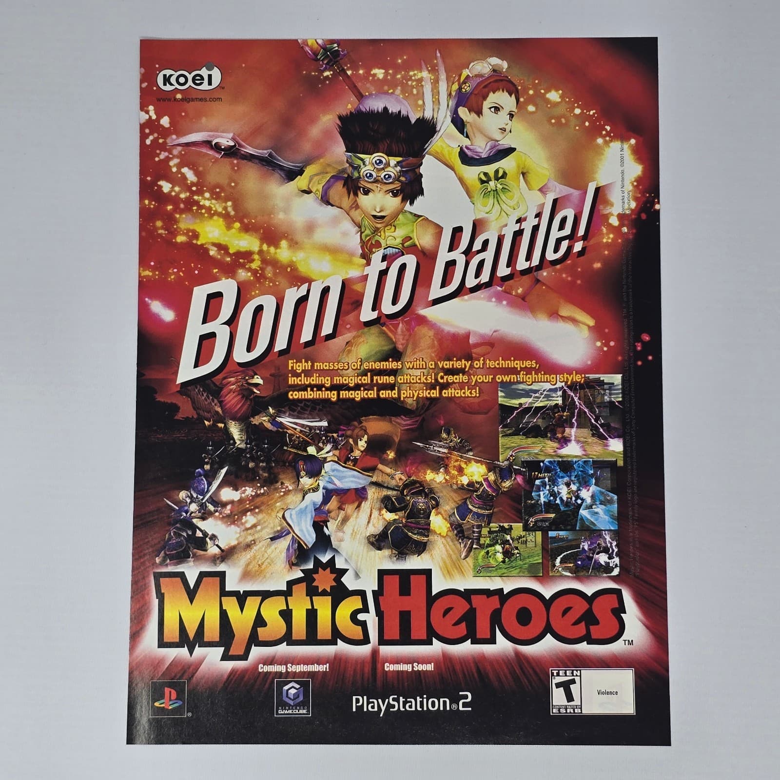 Mystic Heroes PlayStation 2 PS2 GameCube Battle Print Ad/Poster Promo Art