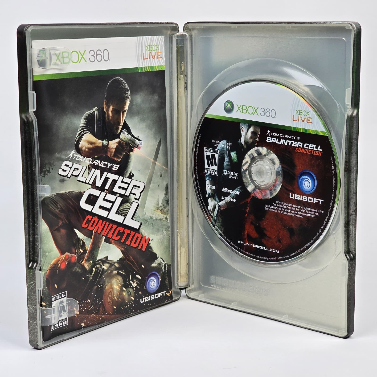 Splinter Cell: Conviction (Xbox 360) Collector's Steelbook CIB (No Slip Cover) - Thumbnail 2