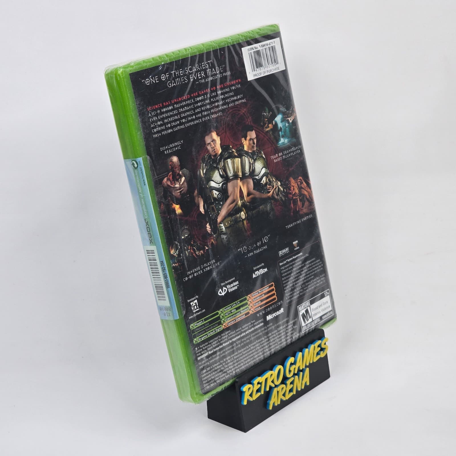 Doom 3 (Original Xbox) Black Label BRAND NEW FACTORY SEALED - Thumbnail 2