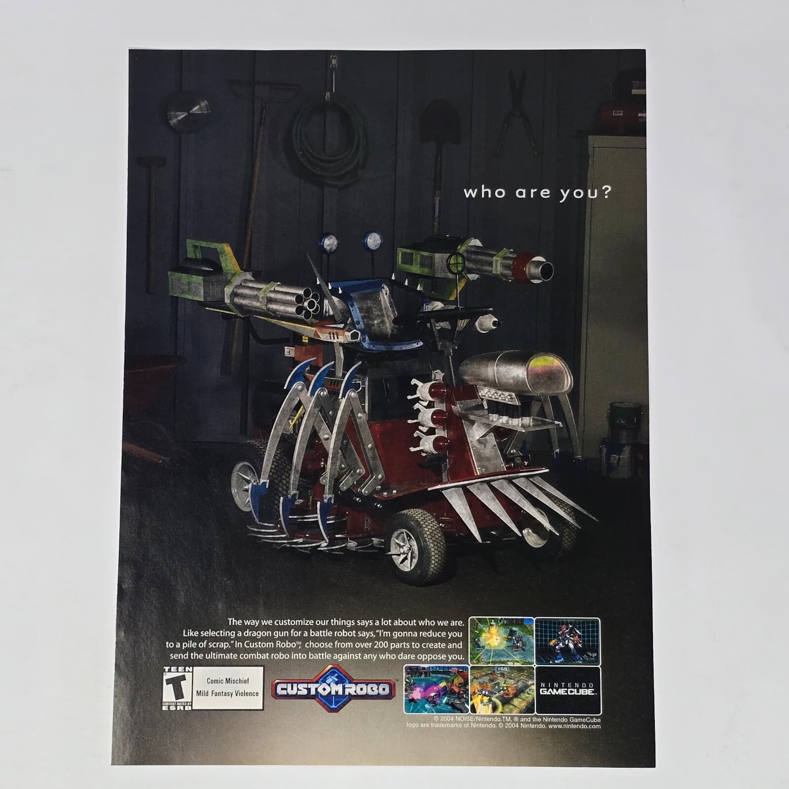 Custom Robo Nintendo GameCube Who Are You Print Ad/Poster Art