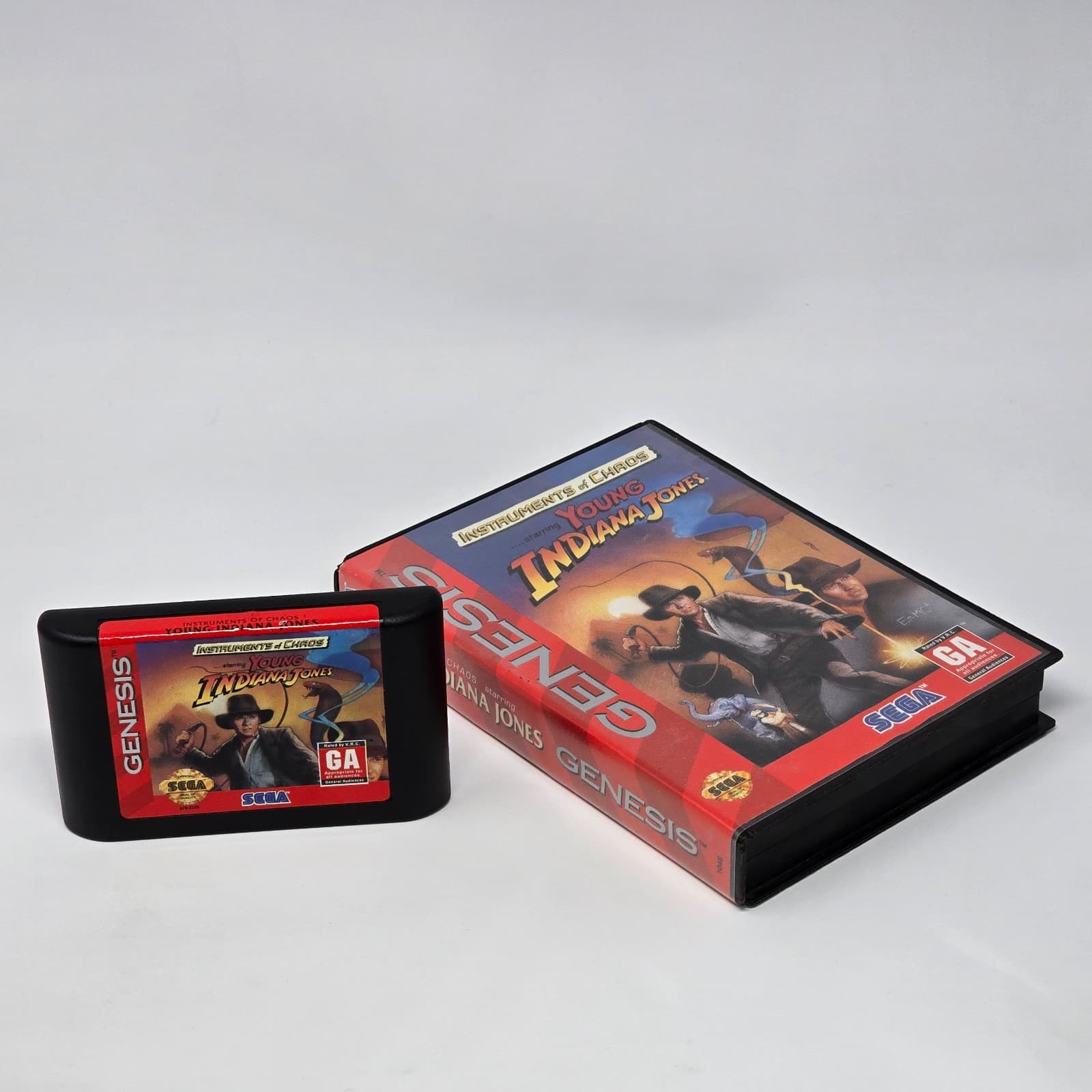 Instruments of Chaos: Young Indiana Jones (Sega Genesis) Case & Cart TESTED