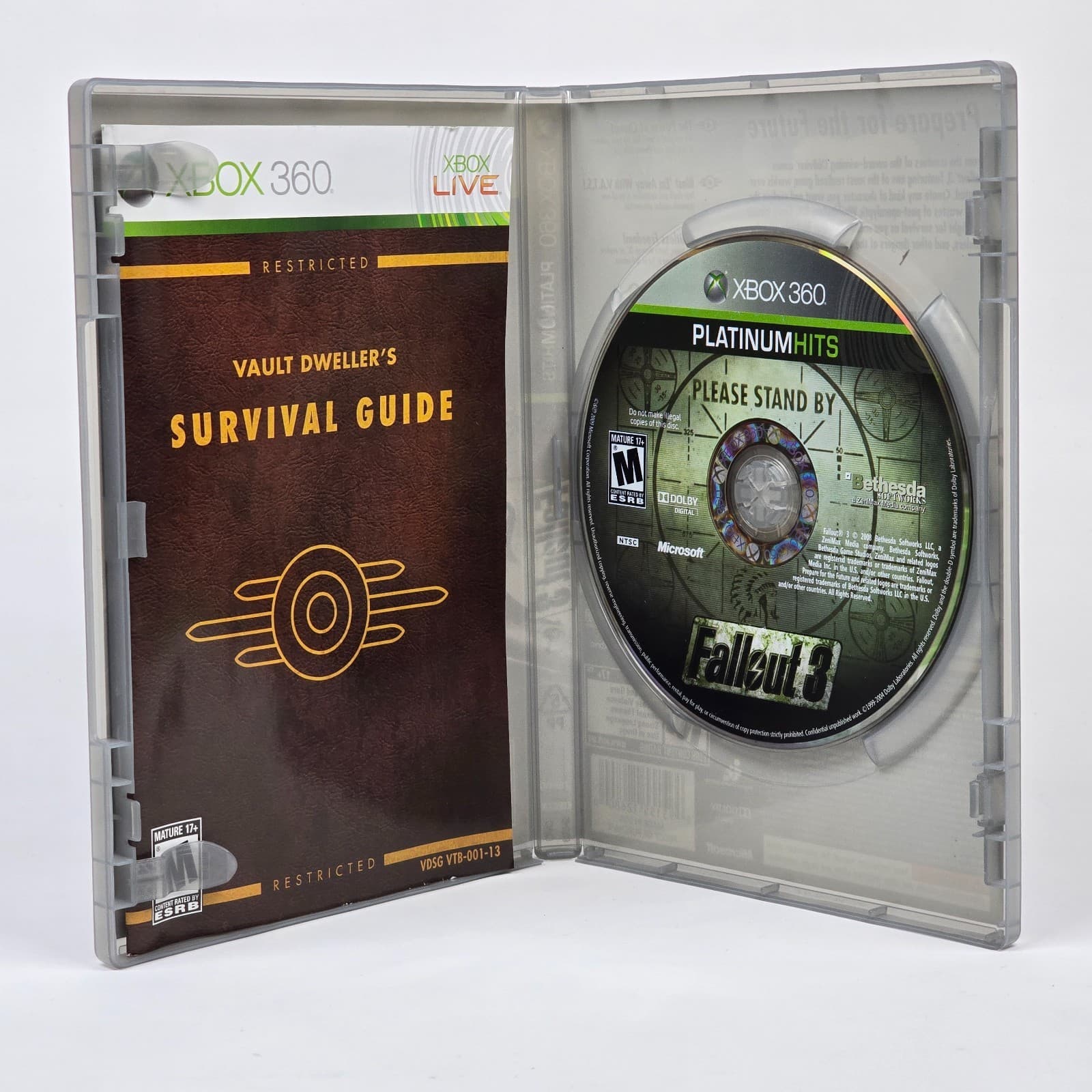 Fallout 3 (Xbox 360) Platinum Hits CIB COMPLETE - Thumbnail 2