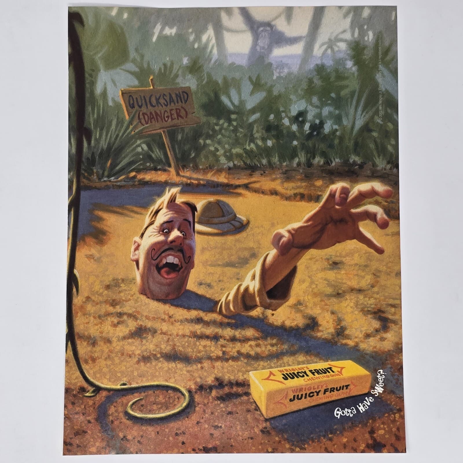 Juicy Fruit Wrigley's Chewing Gum Quicksand Print Ad/Poster Promo Art