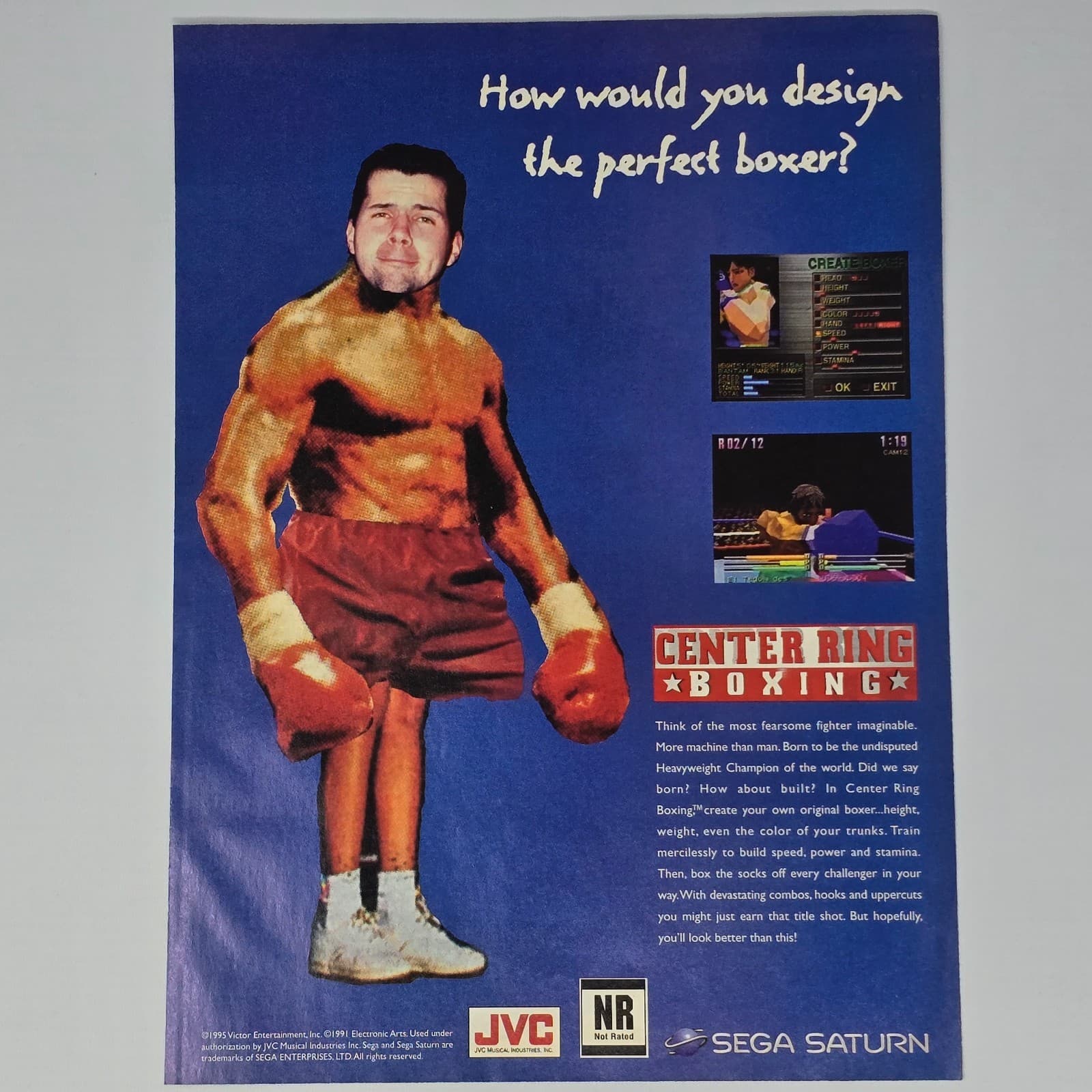 Center Ring Boxing Sega Saturn Perfect Print Ad/Poster