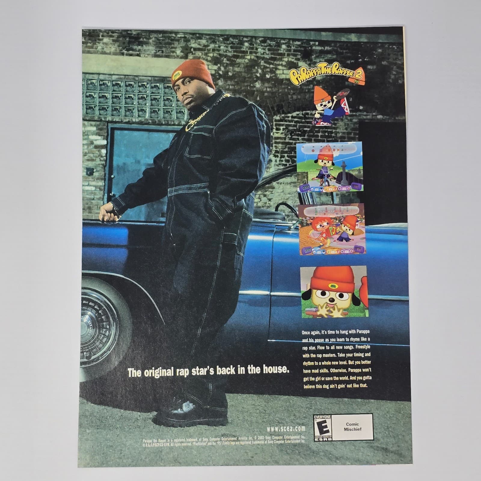 PaRappa The Rapper 2 PlayStation 2 PS2 Rap Star Print Ad/Poster Promo Art