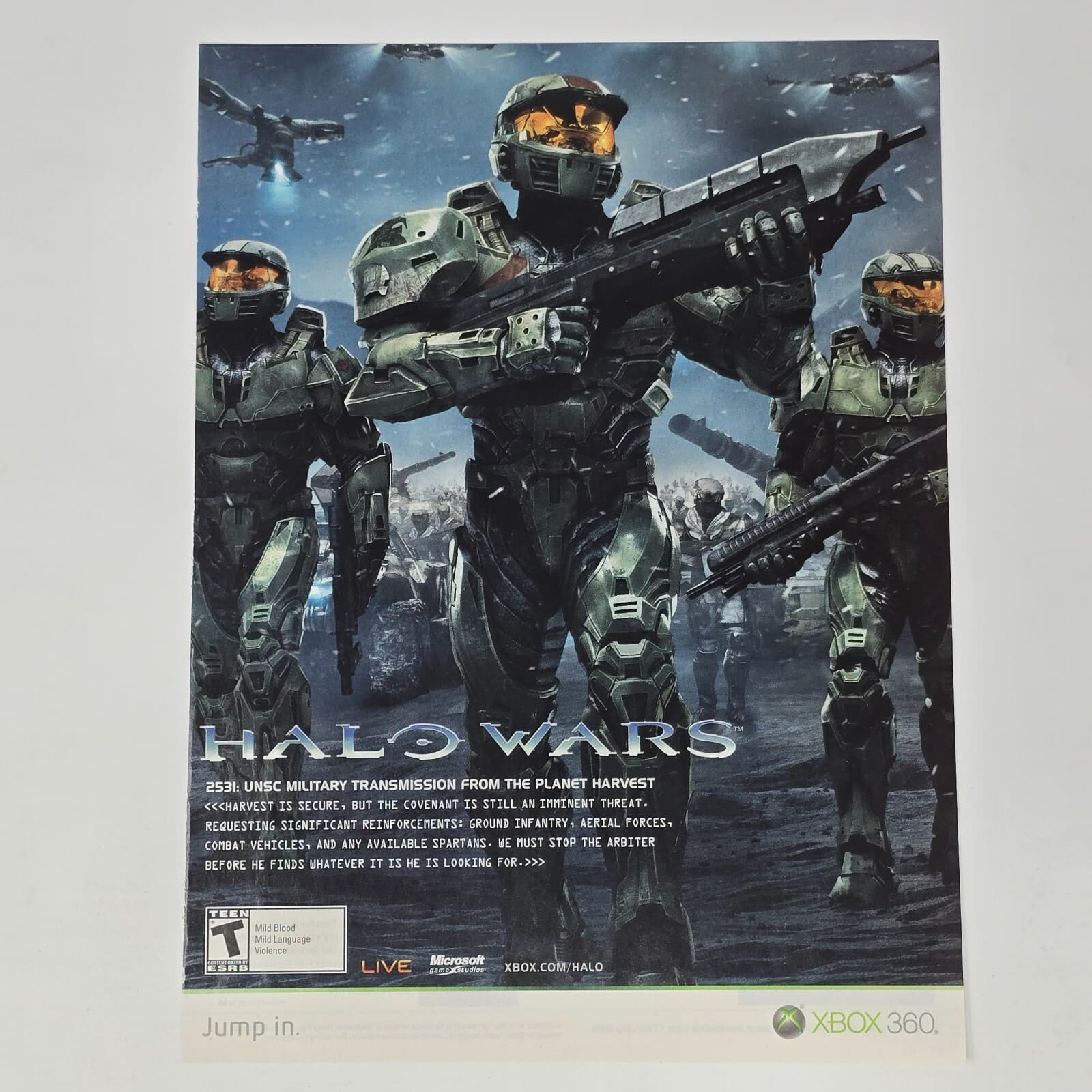 Halo Wars Microsoft Xbox 360 Transmission Print Ad/Poster Promo Art