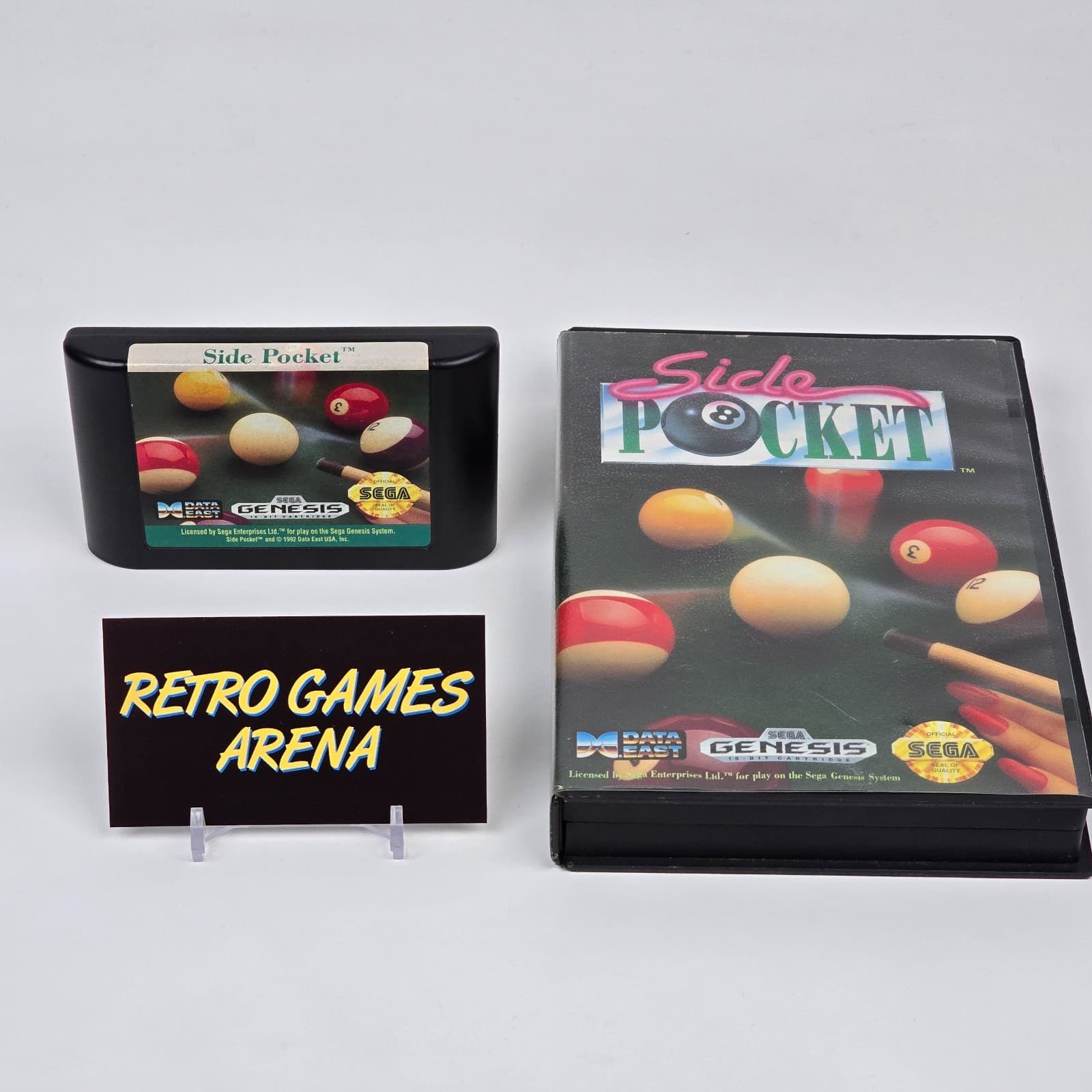 Side Pocket (Sega Genesis) Case & Cartridge