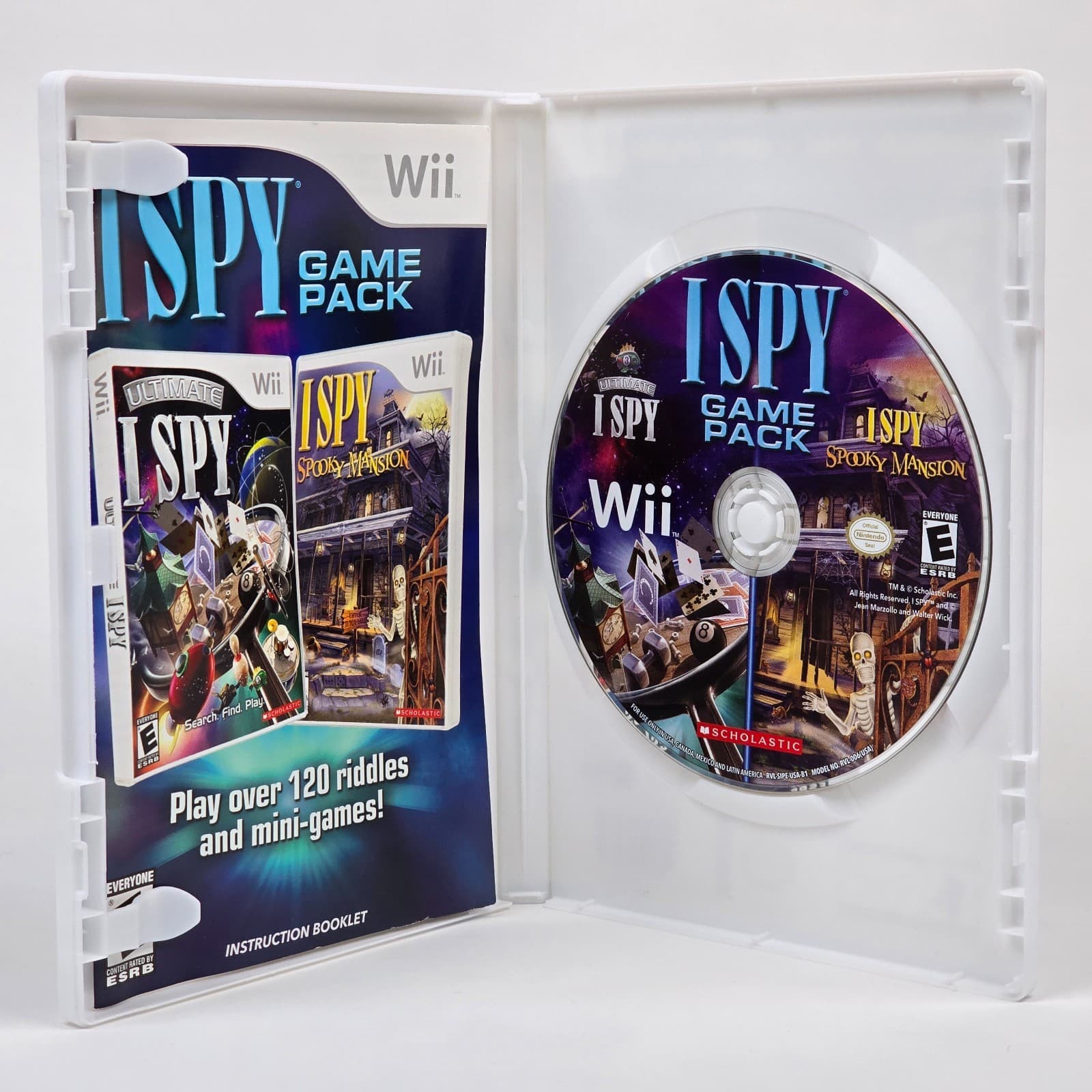 I Spy Game Pack: Ultimate & Spooky Mansion (Nintendo Wii) CIB COMPLETE - Thumbnail 2