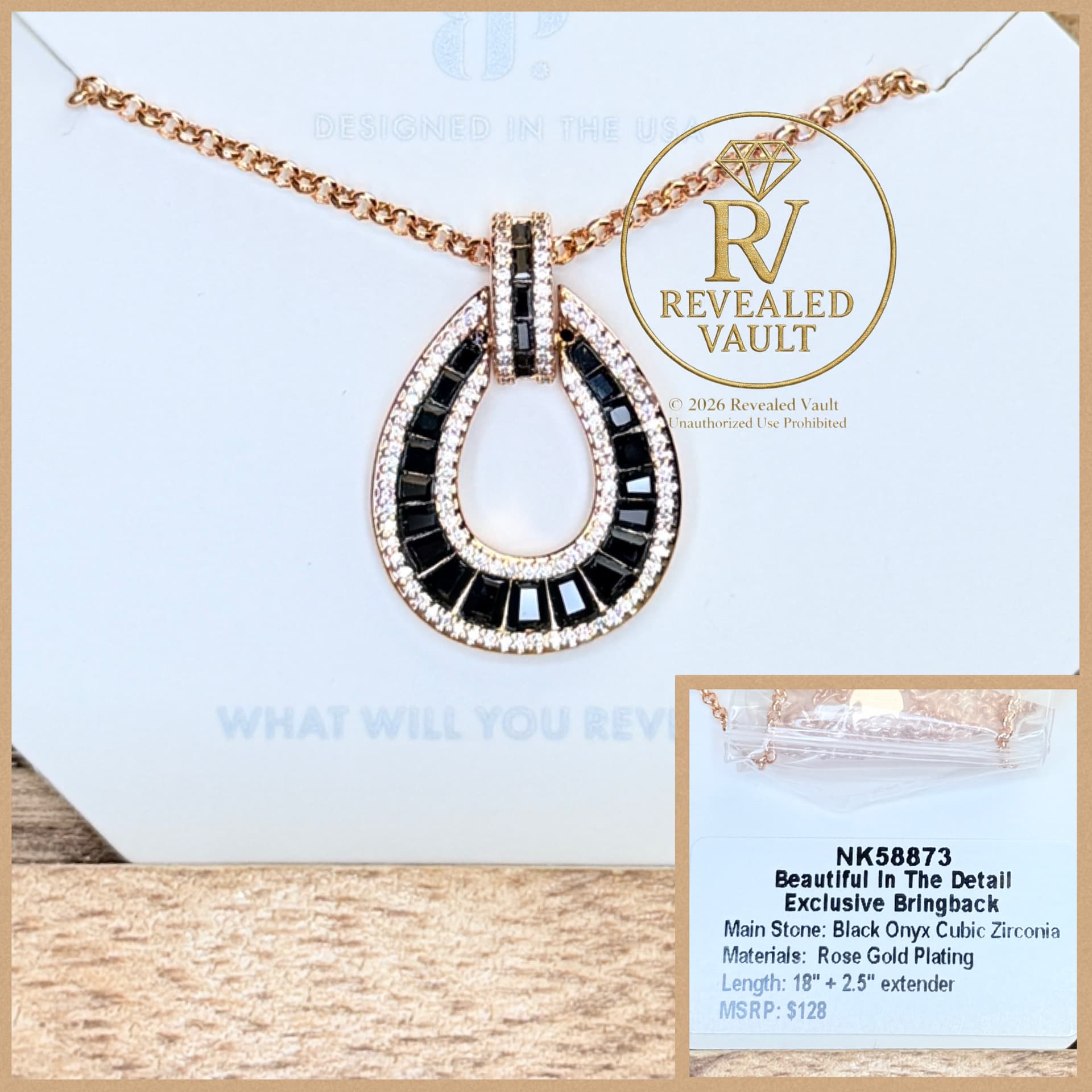 Bomb Party NK58873 Beautiful In The Detail Exclusive Bringback OG Black Onyx  Rose Gold