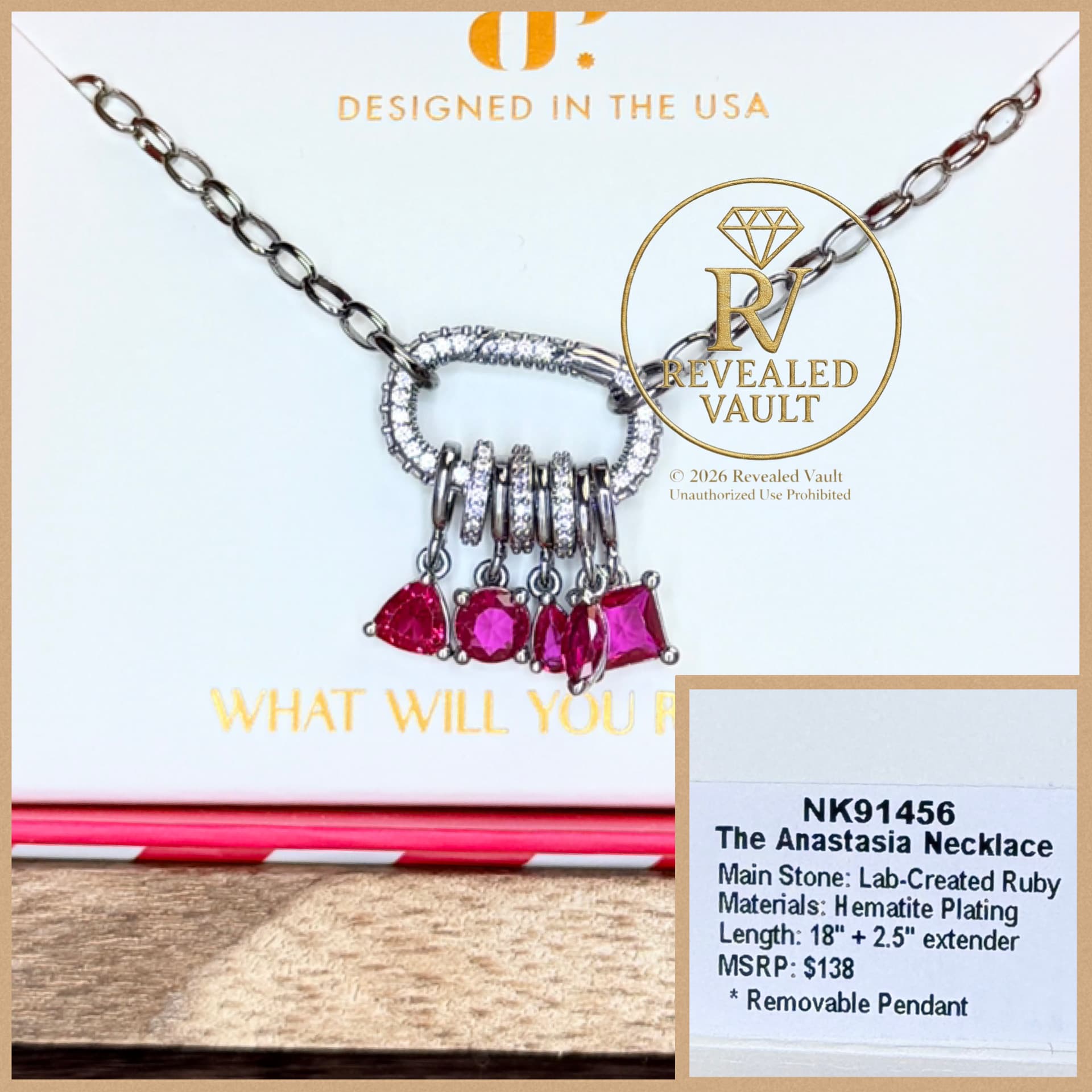 Bomb Party The Anastasia Necklace July Birthday 2026 Hematite