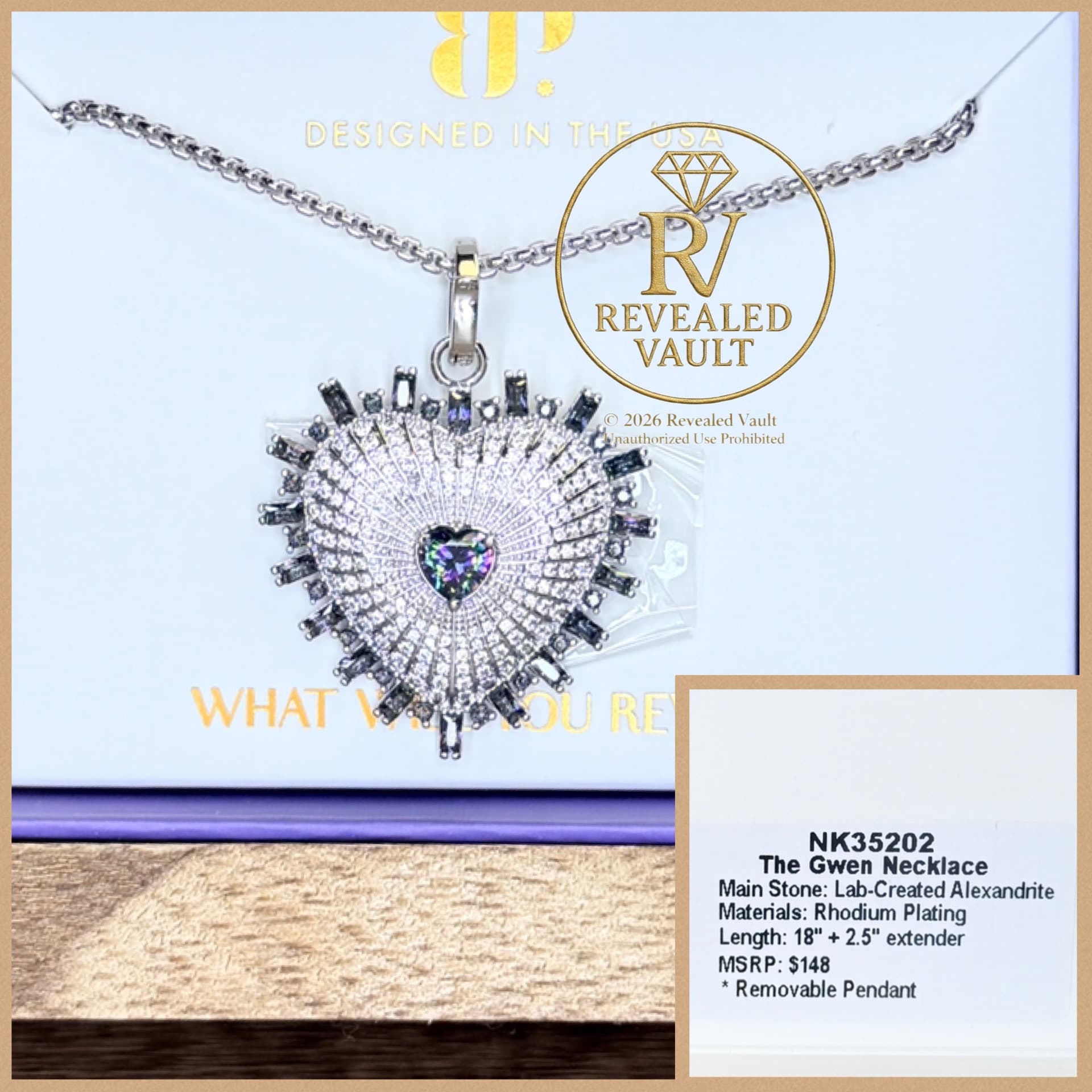 Bomb Party The Gwen Necklace June Birthday 2026 Rhodium