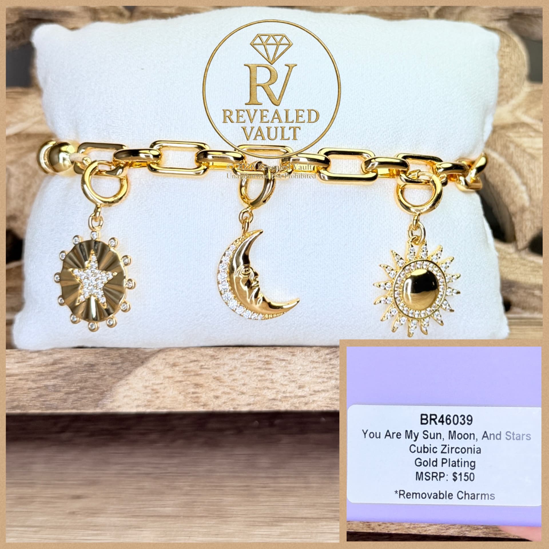Bomb Party You Are My Sun, Moon, And Stars Charmelier Bracelet
