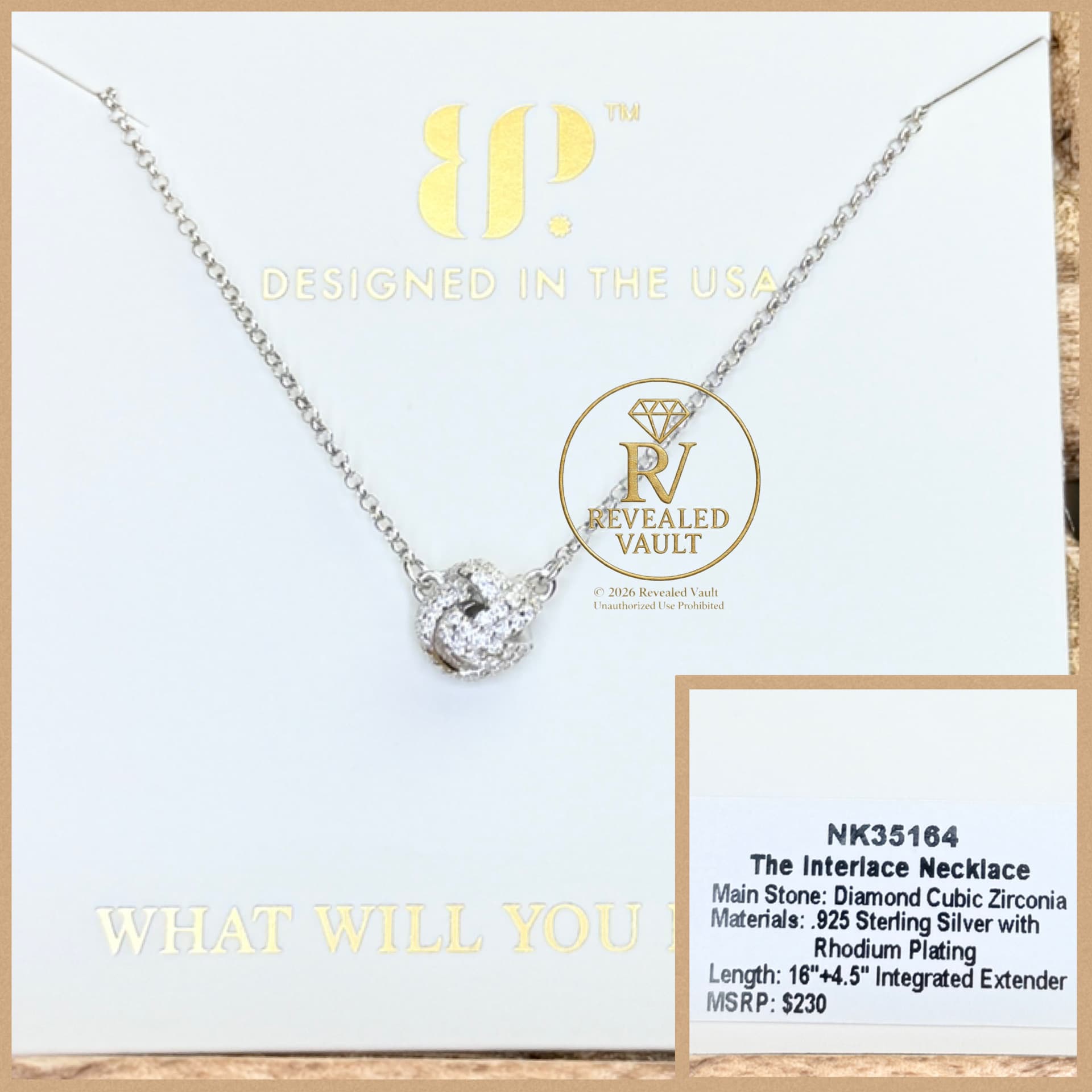 Bomb Party The Interlace Necklace Sterling Club