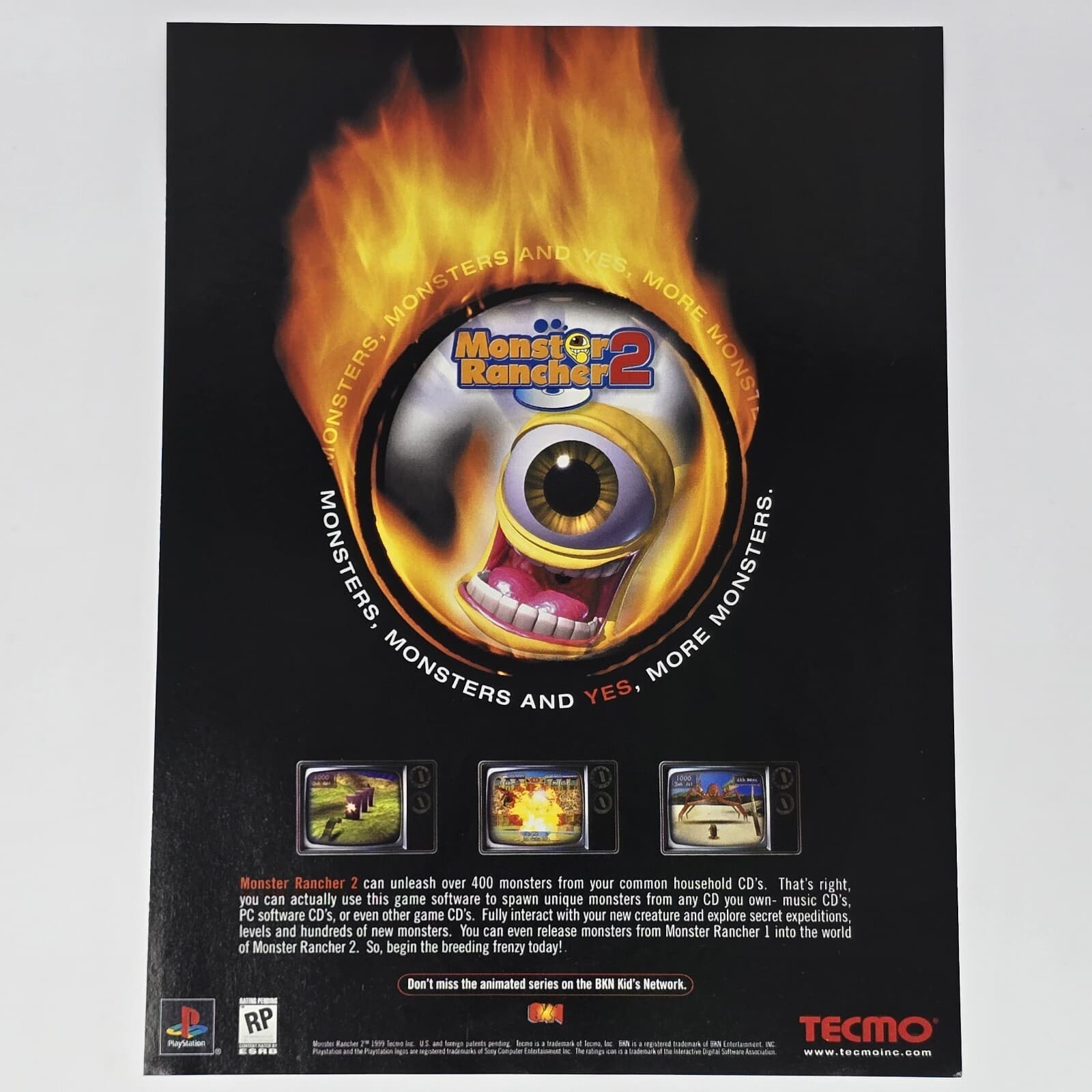 Monster Rancher 2 Sony PS1 More Monsters Print Ad/Poster Official Promo Art