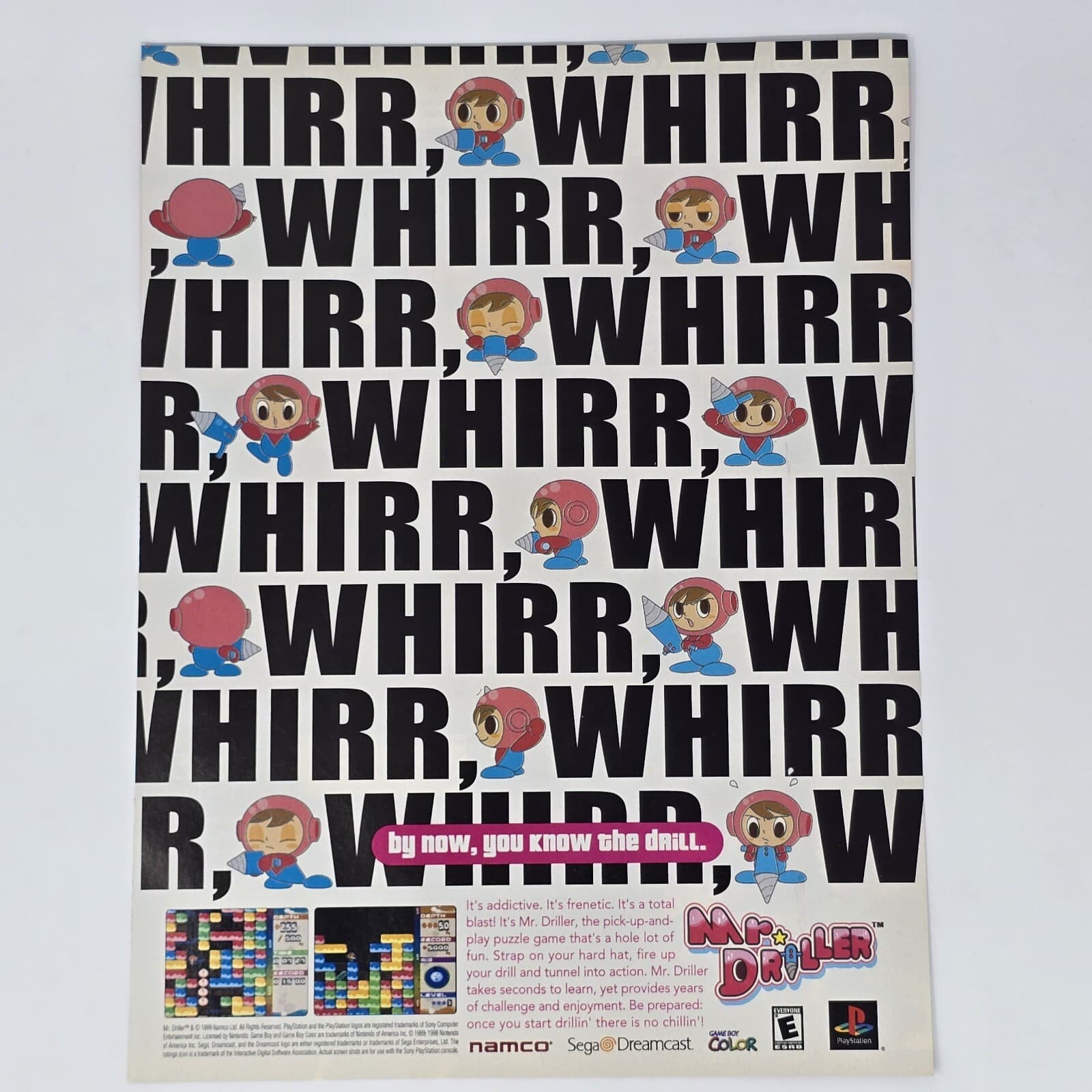 Mr Driller Dreamcast PS1 GameBoy Color Whirr Print Ad/Poster Official Promo Art