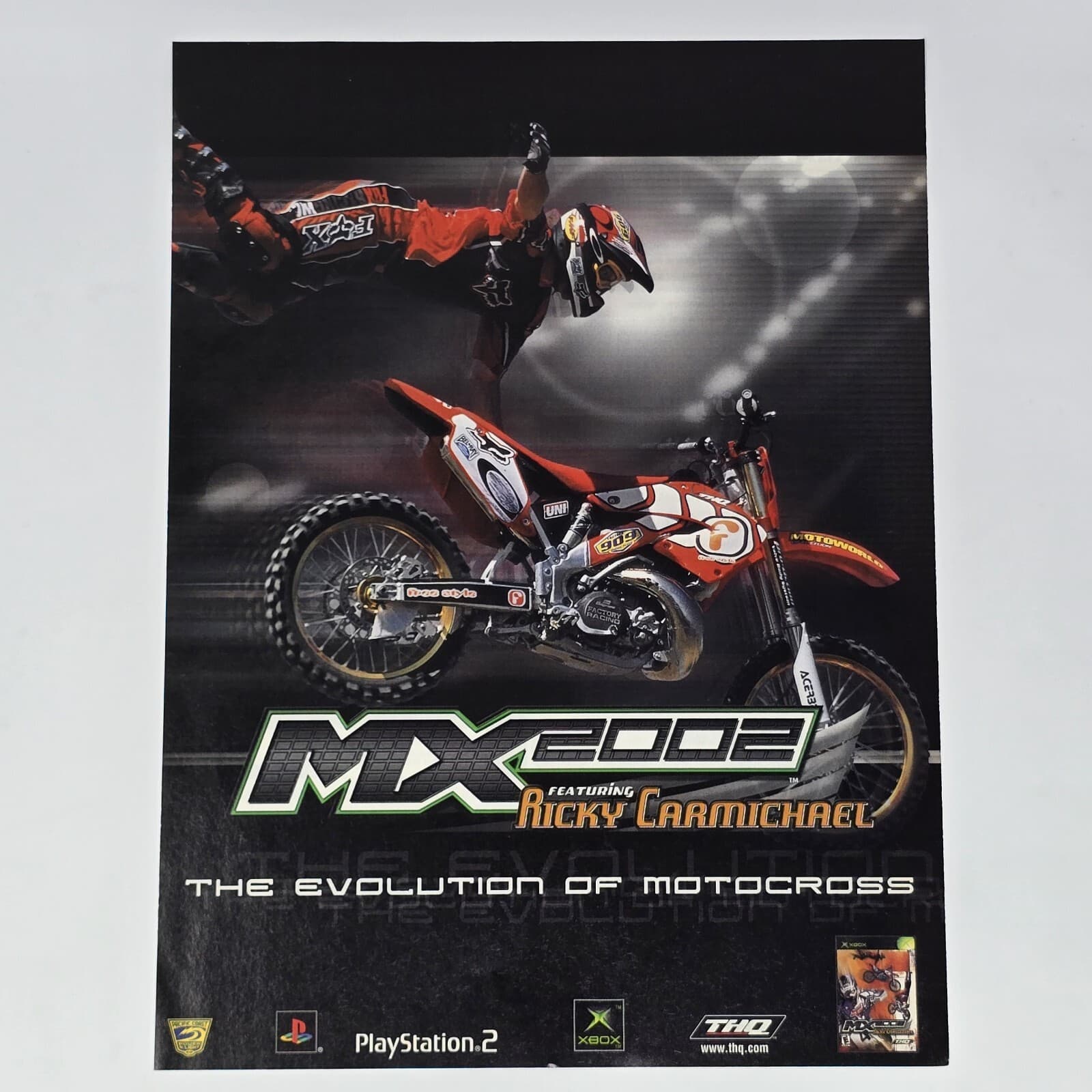 MX 2000 PS2 Xbox Evolution Red Bike Print Ad/Poster Official Promo Art