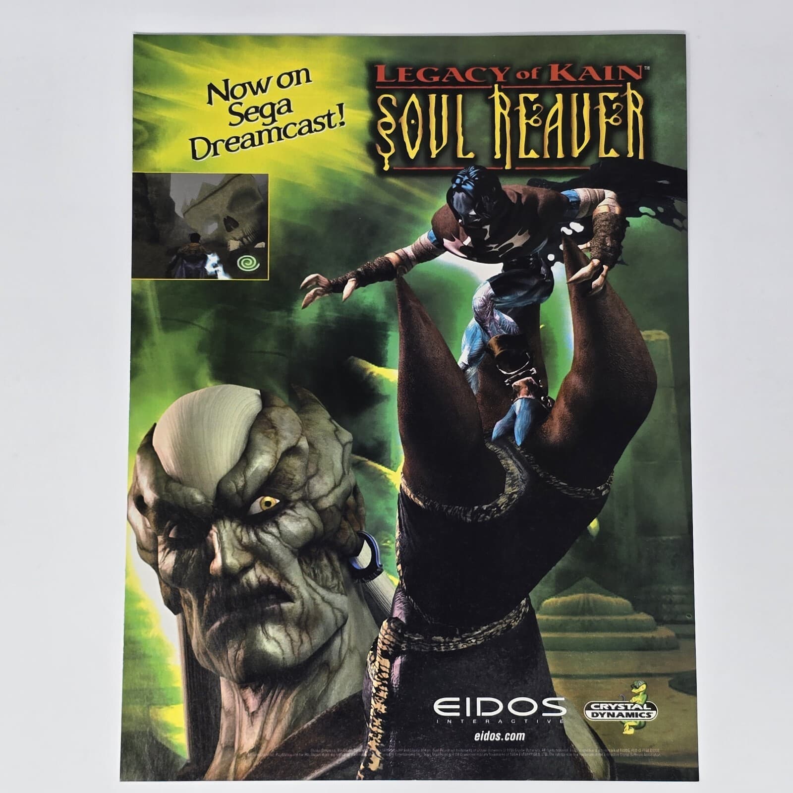 Legacy of Kain Soul Reaver Now On Dreamcast Print Ad/Poster Official Promo Art