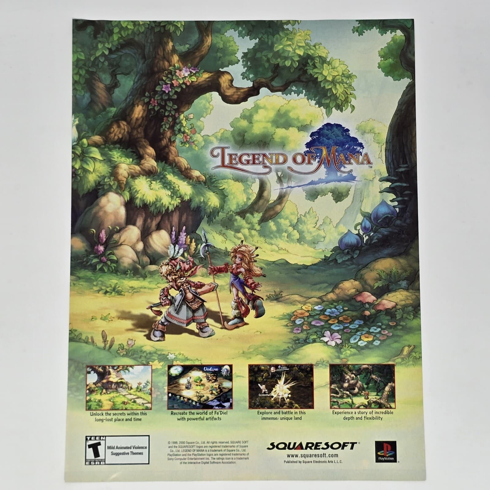 Legend of Mana Sony PS1 Unlock the Secrets Print Ad/Poster Official Promo Art