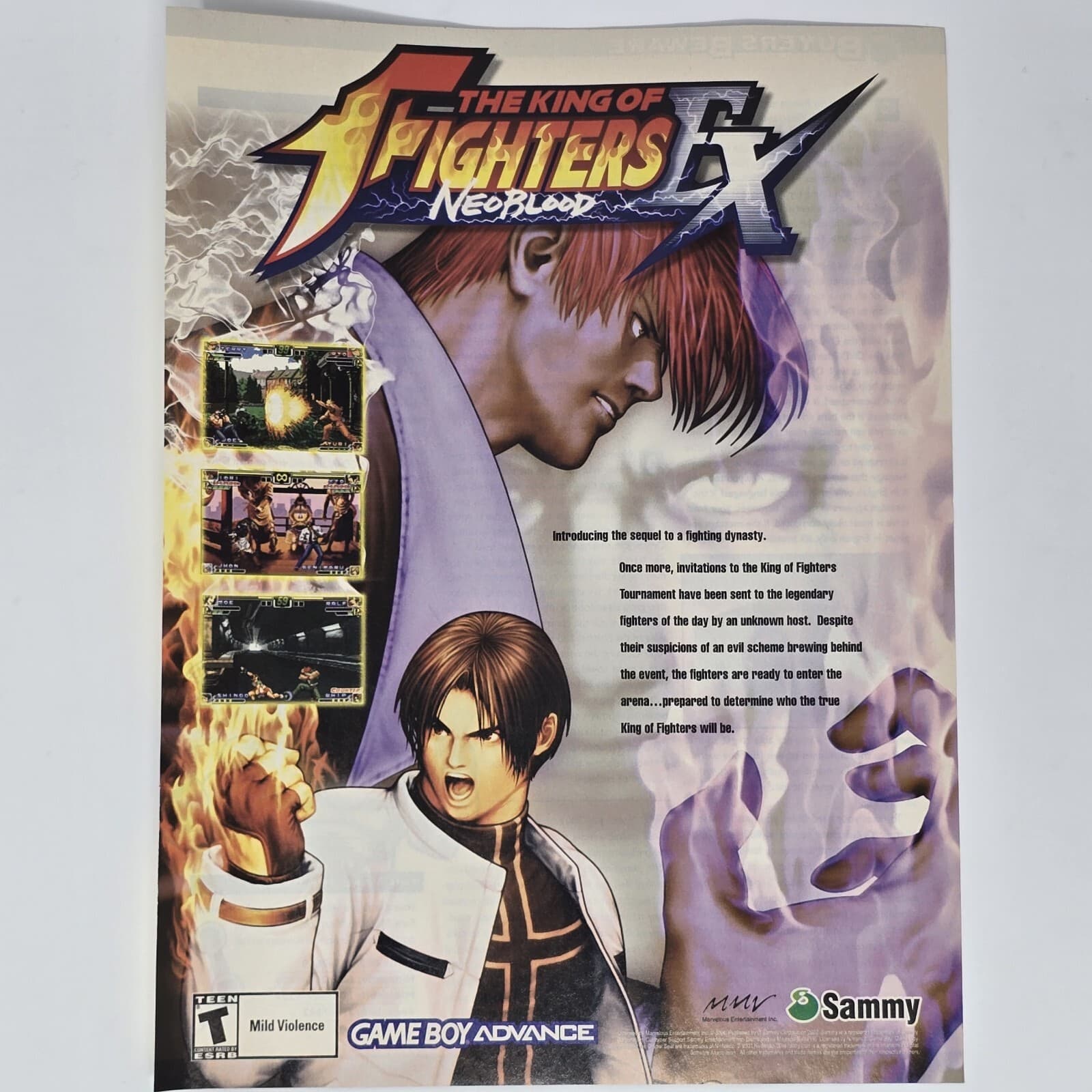 The King of the Fighters EX GameBoy Advance The Sequel Print Ad/Poster Promo Art