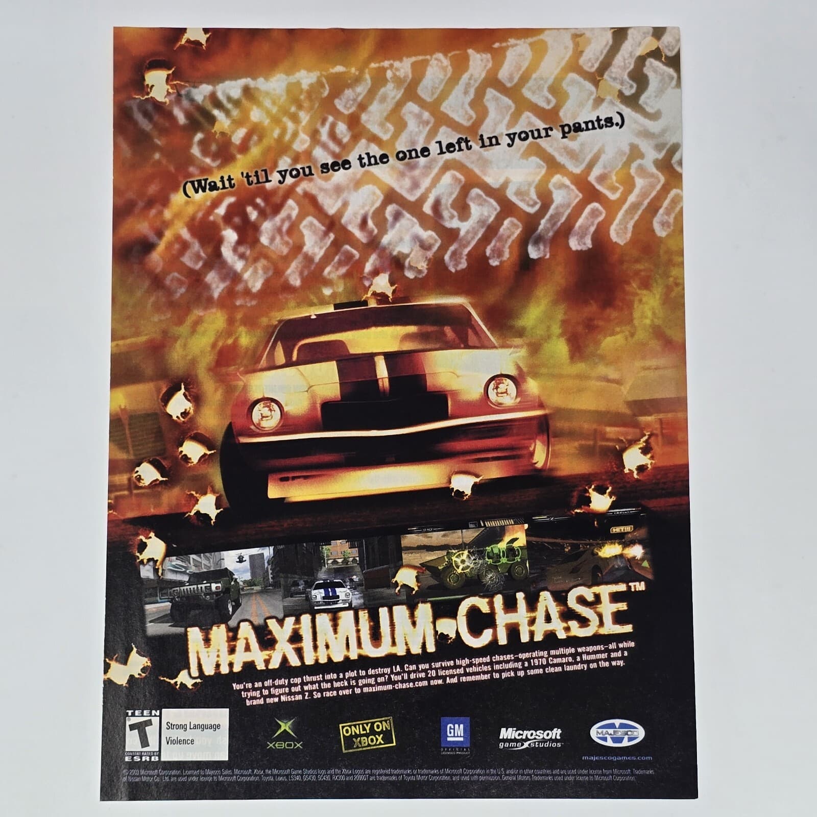 Maximum Chase Microsoft Xbox In Your Pants Print Ad/Poster Official Promo Art