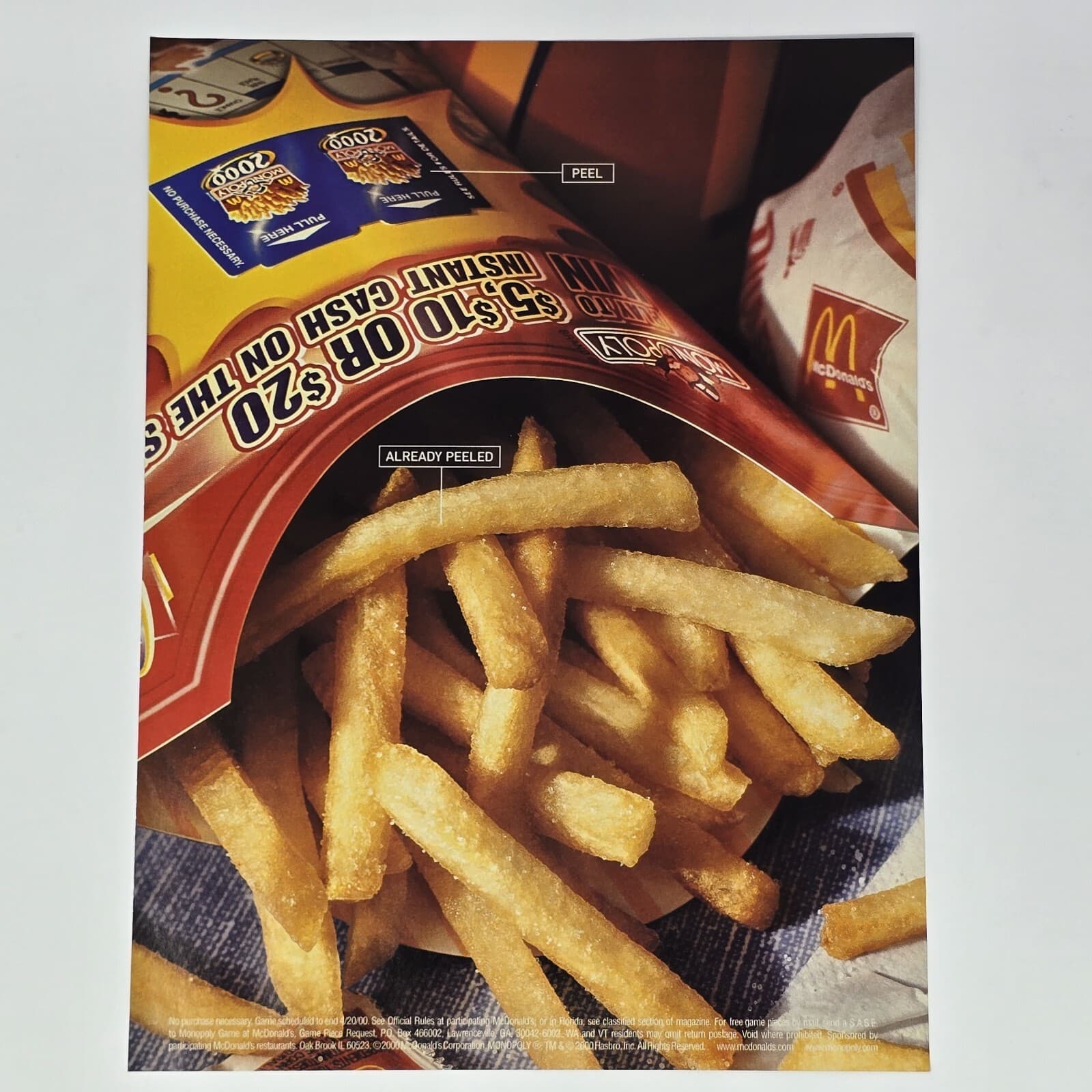 McDonalds French Fries Already Peeled Print Ad/Poster Official Promo Art