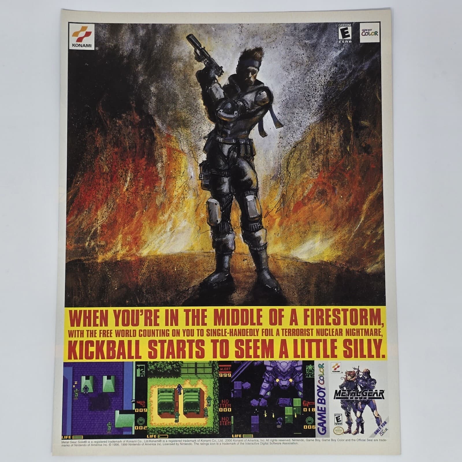 Metal Gear Solid GameBoy Color Kickball Print Ad/Poster Official Promo Art