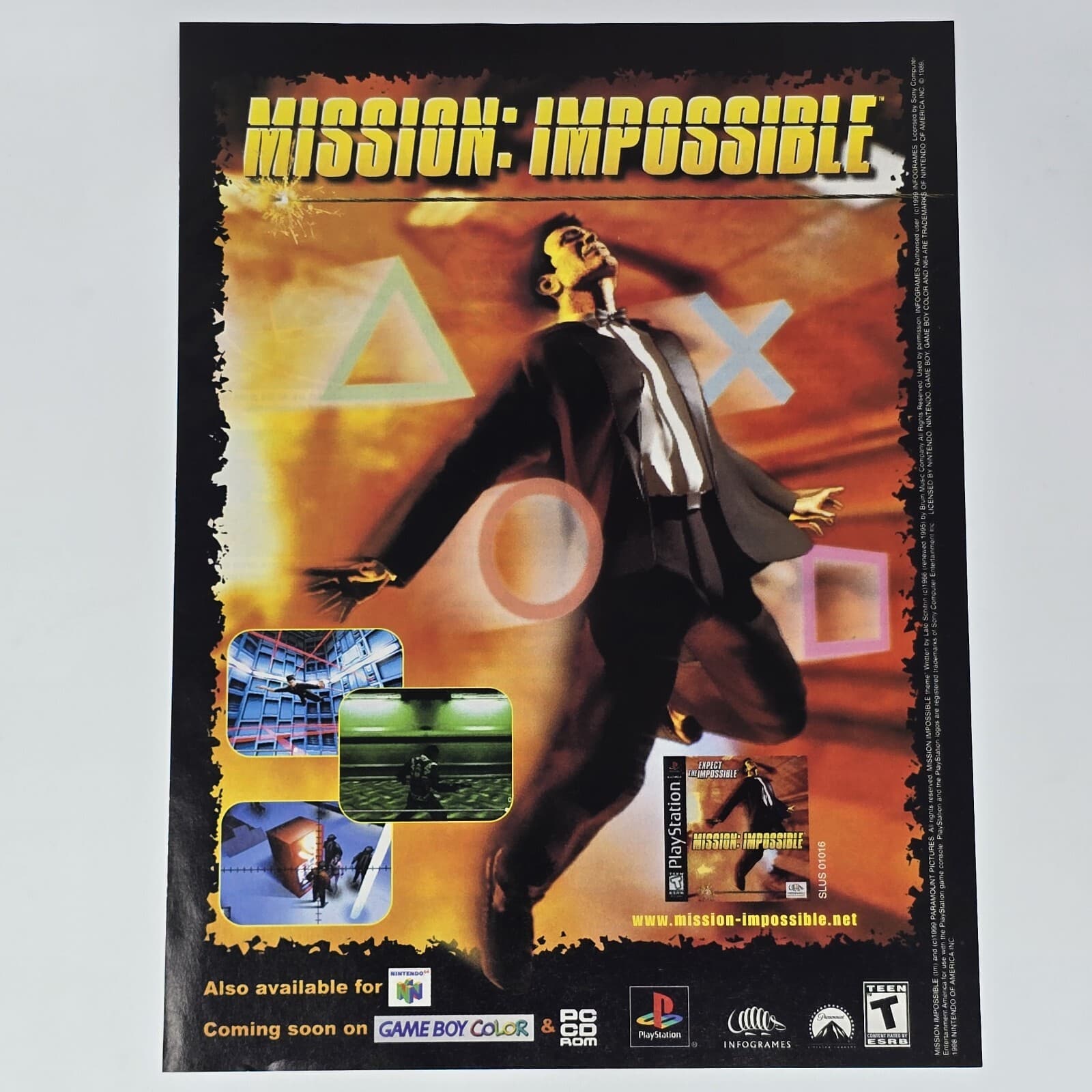 Mission: Impossible PS1 N64 PC GameBoy Color Print Ad/Poster Official Promo Art
