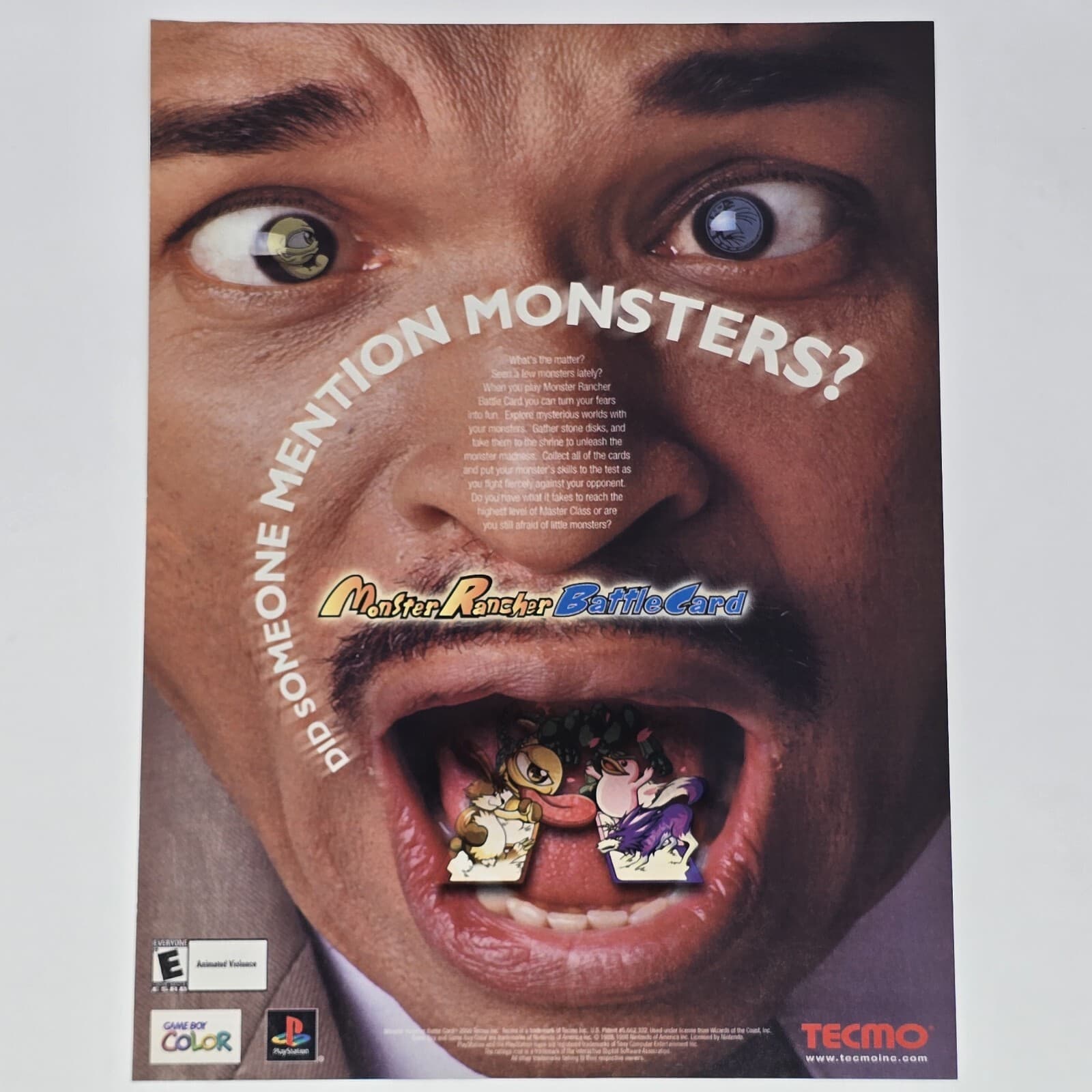 Monster Rancher Battle Card PS1 GameBoy Monsters! Print Ad/Poster Official Promo