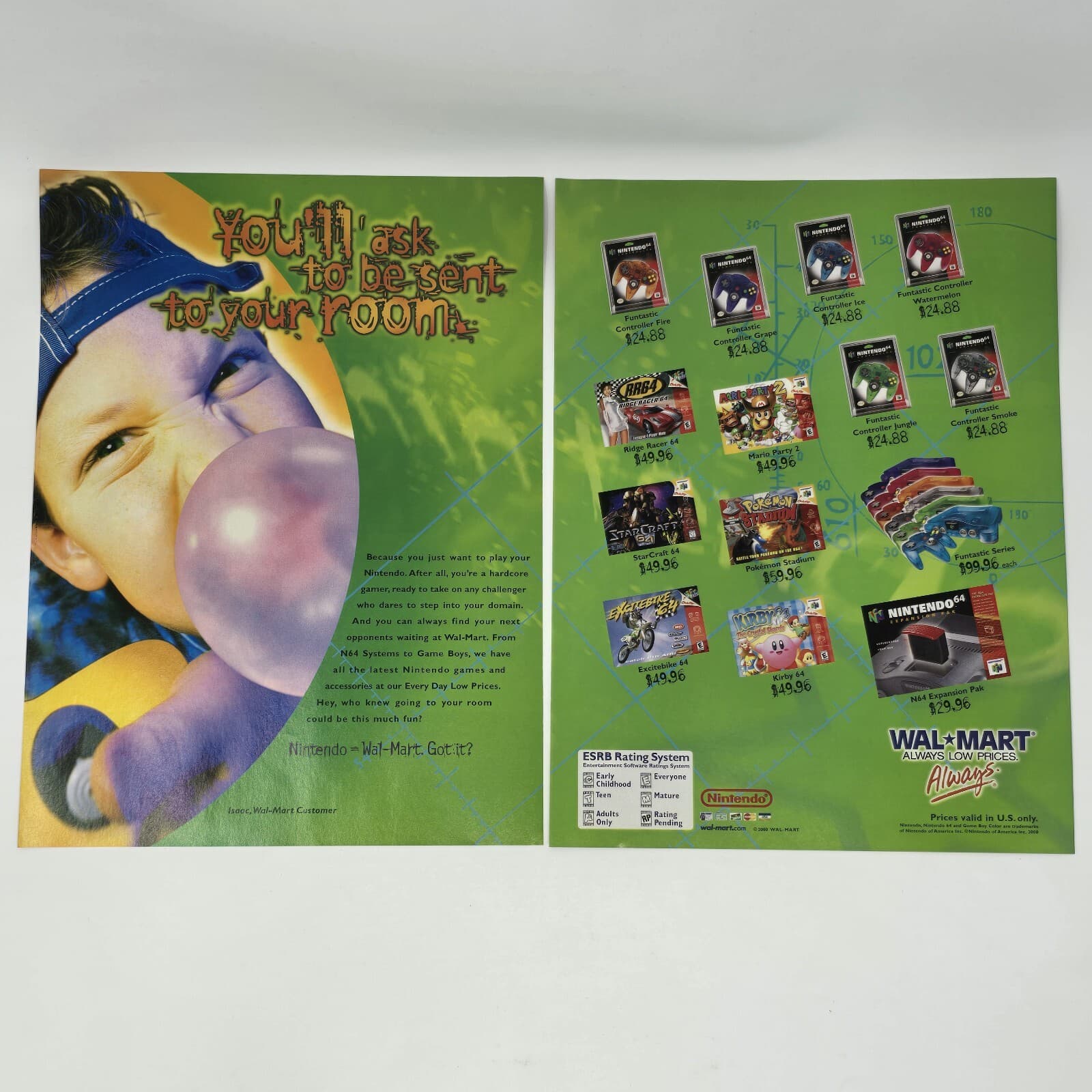 Nintendo 64 N64 Wal-Mart Funtastic Consoles Print Ad/Poster Official Promo Art