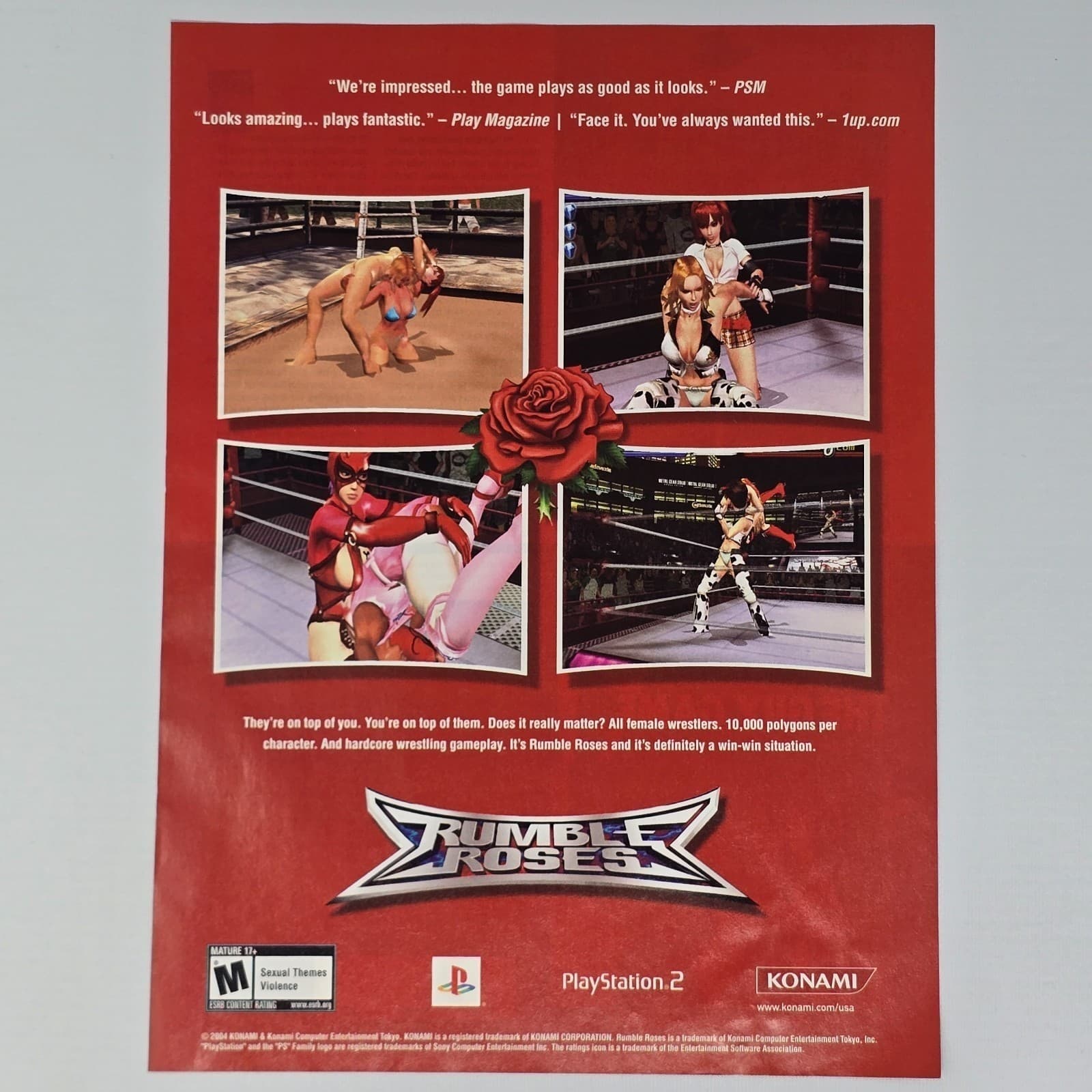 Rumble Roses PlayStation 2 PS2 Authentic Magazine Ad