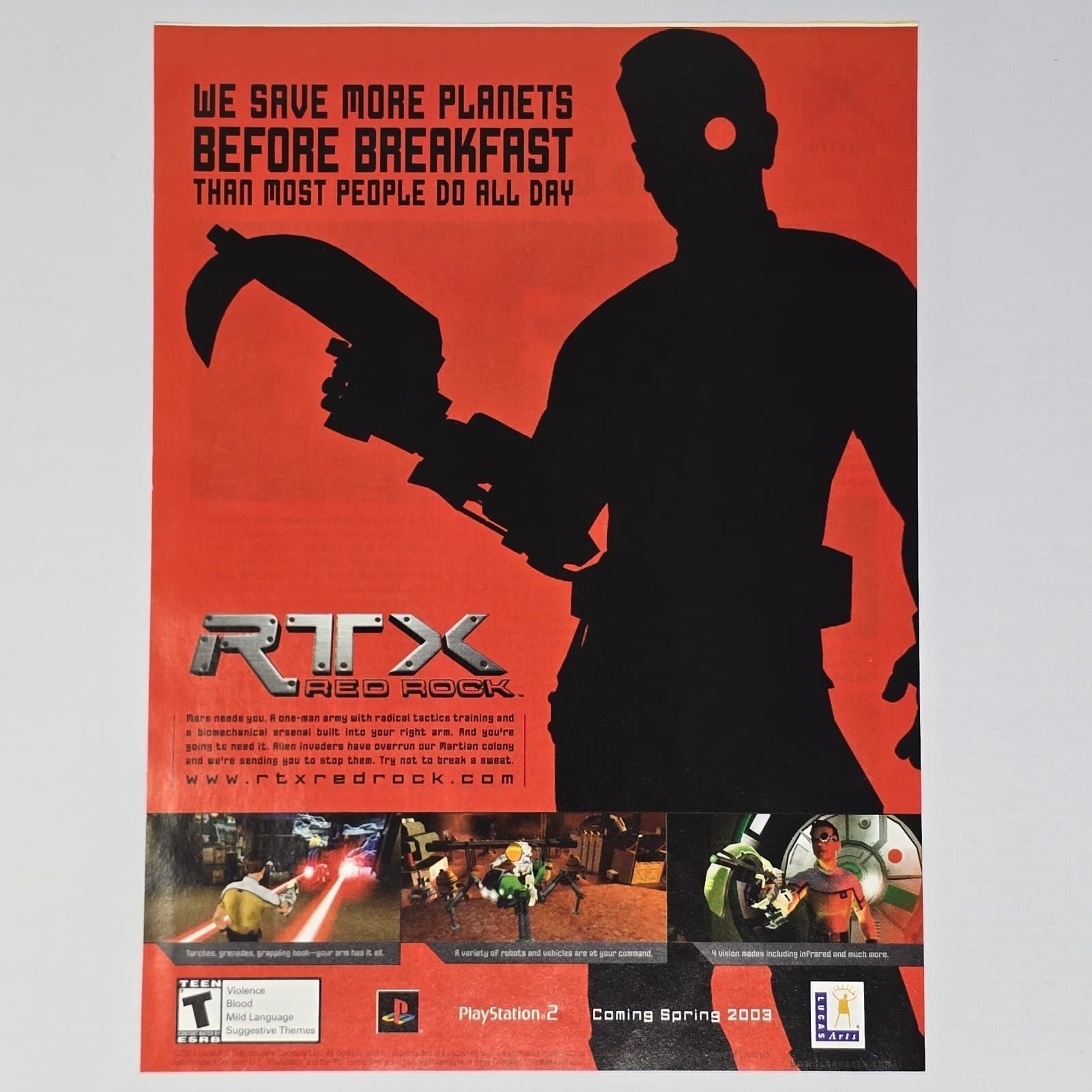 Red Rock PlayStation 2 PS2 Authentic Magazine Ad